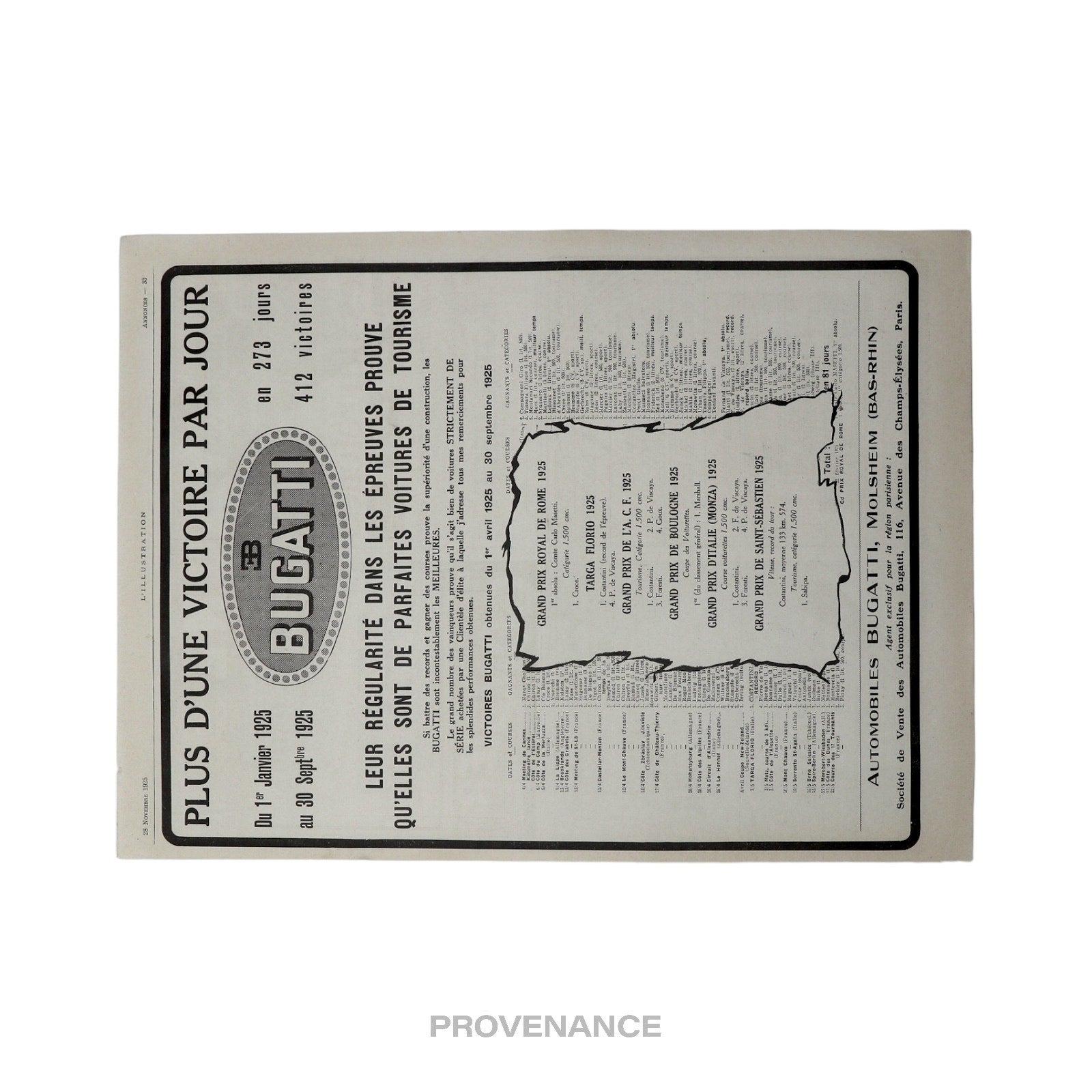 Bugatti - Bugatti Antique Vintage Newsprint Ad - Another Victory - 7