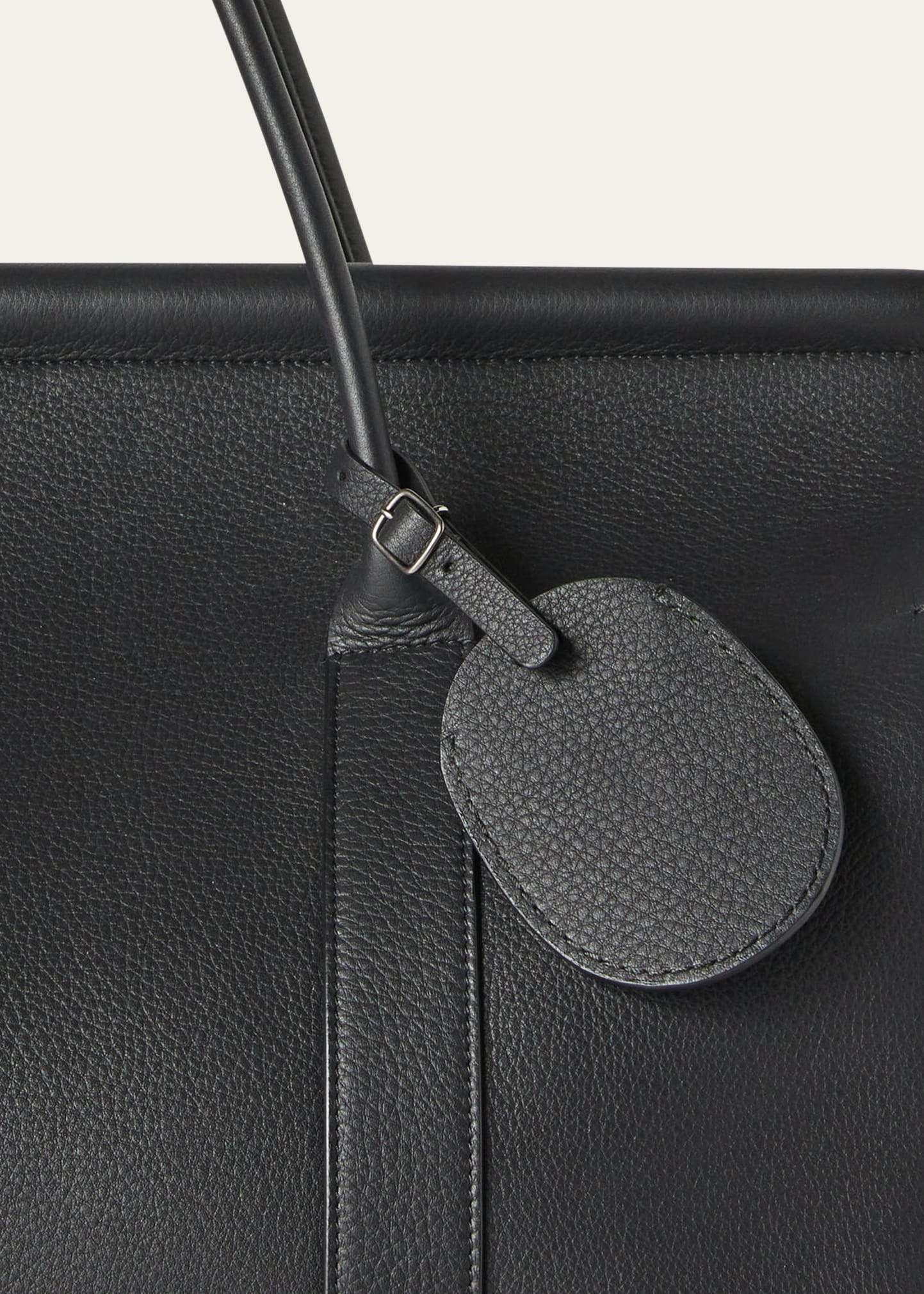 Men's Leather Oval Luggage Tag - 4