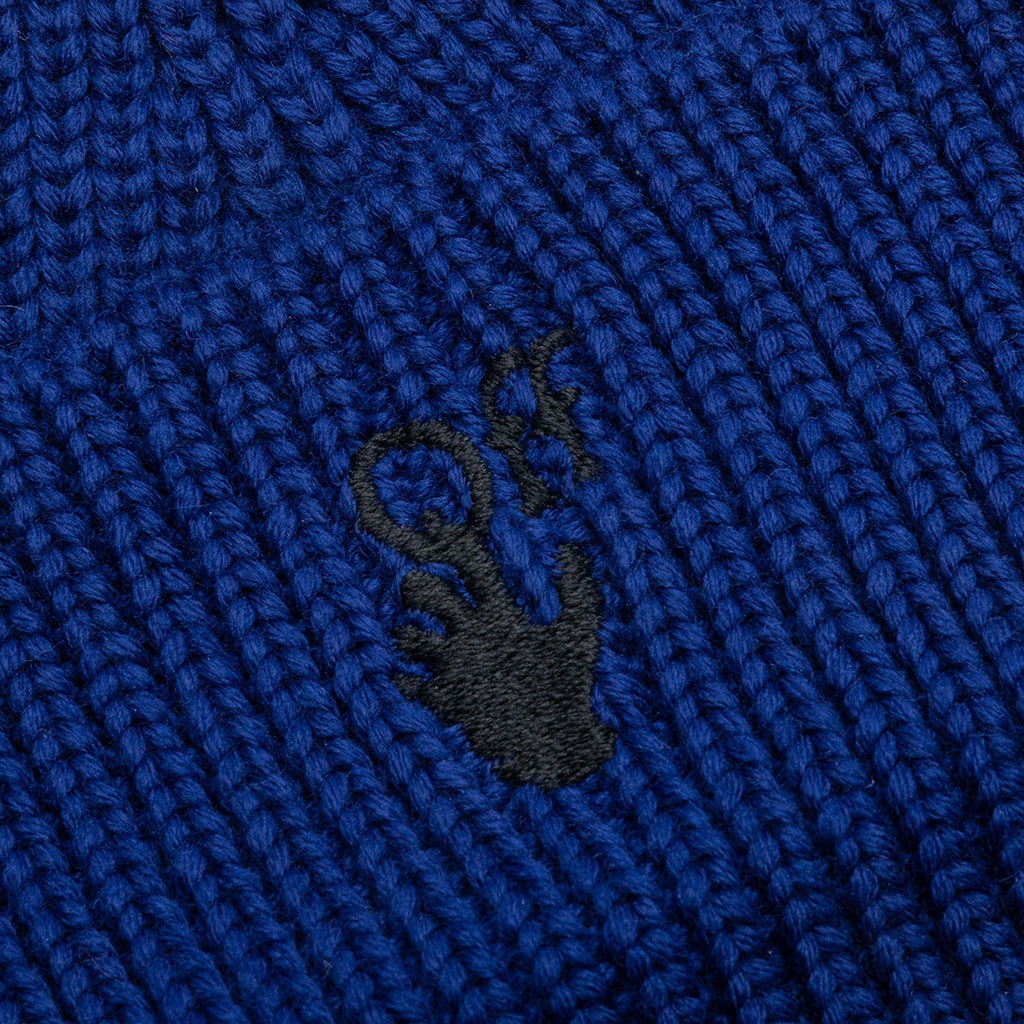 HAND OFF WOOL RIB BEANIE - BLUE/BLACK - 3