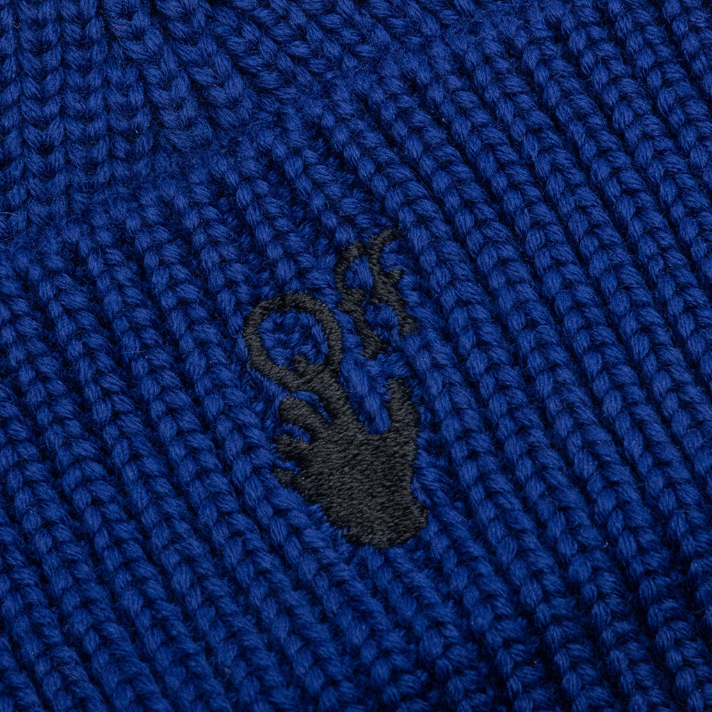 HAND OFF WOOL RIB BEANIE - BLUE/BLACK - 3