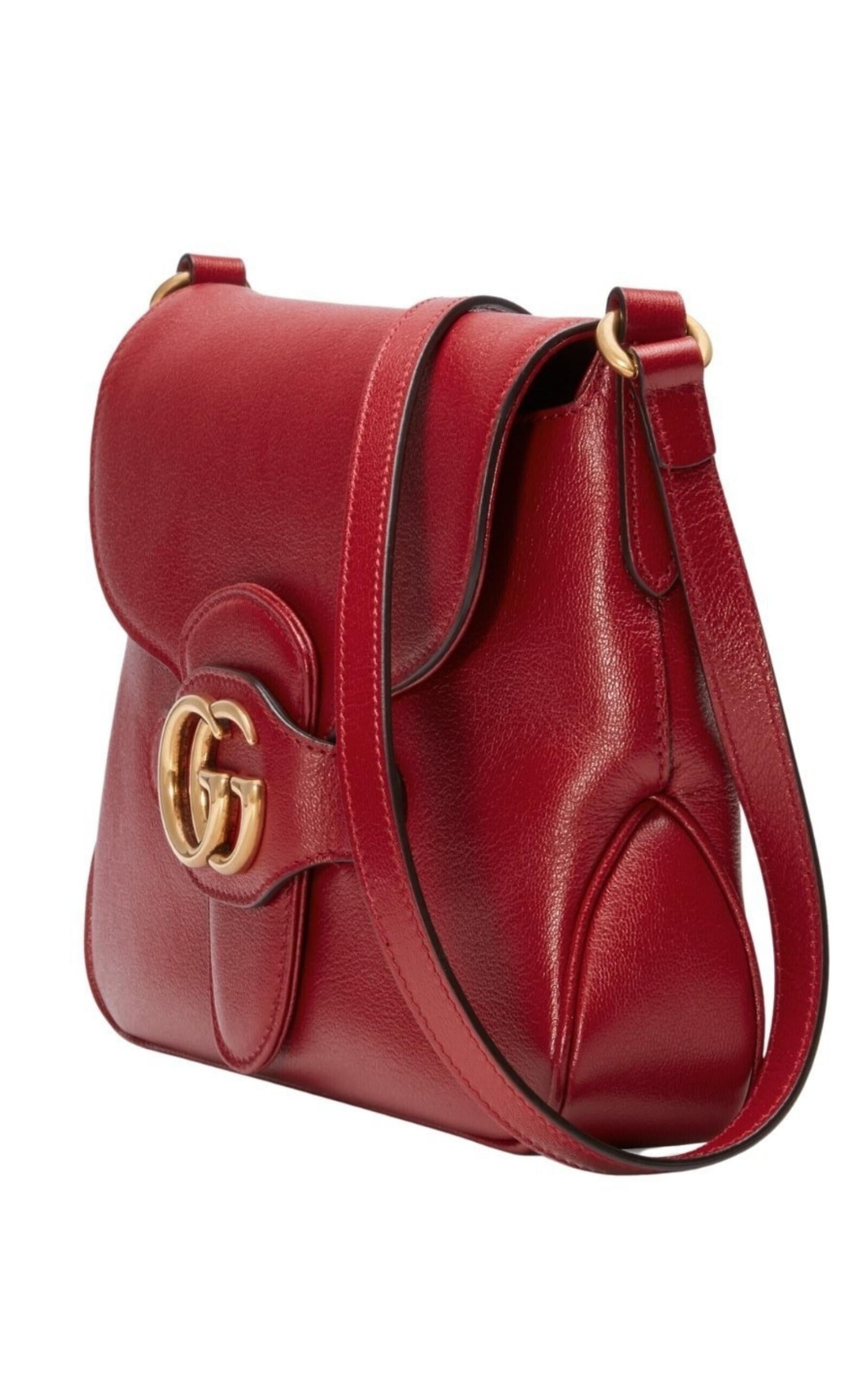 GUCCI Small Messenger with Double GG Bag in Red