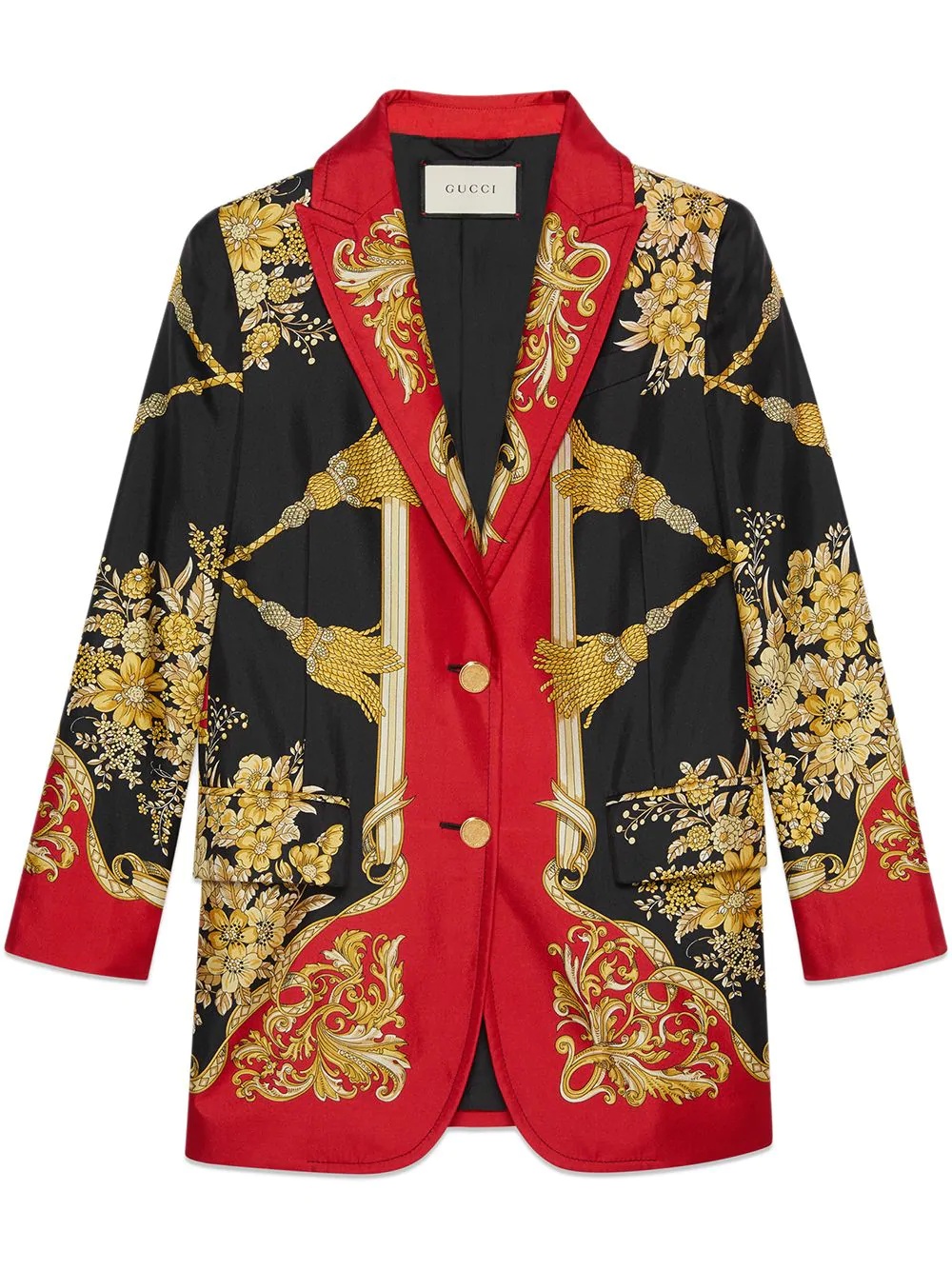 Silk jacket with flowers and tassels - 1