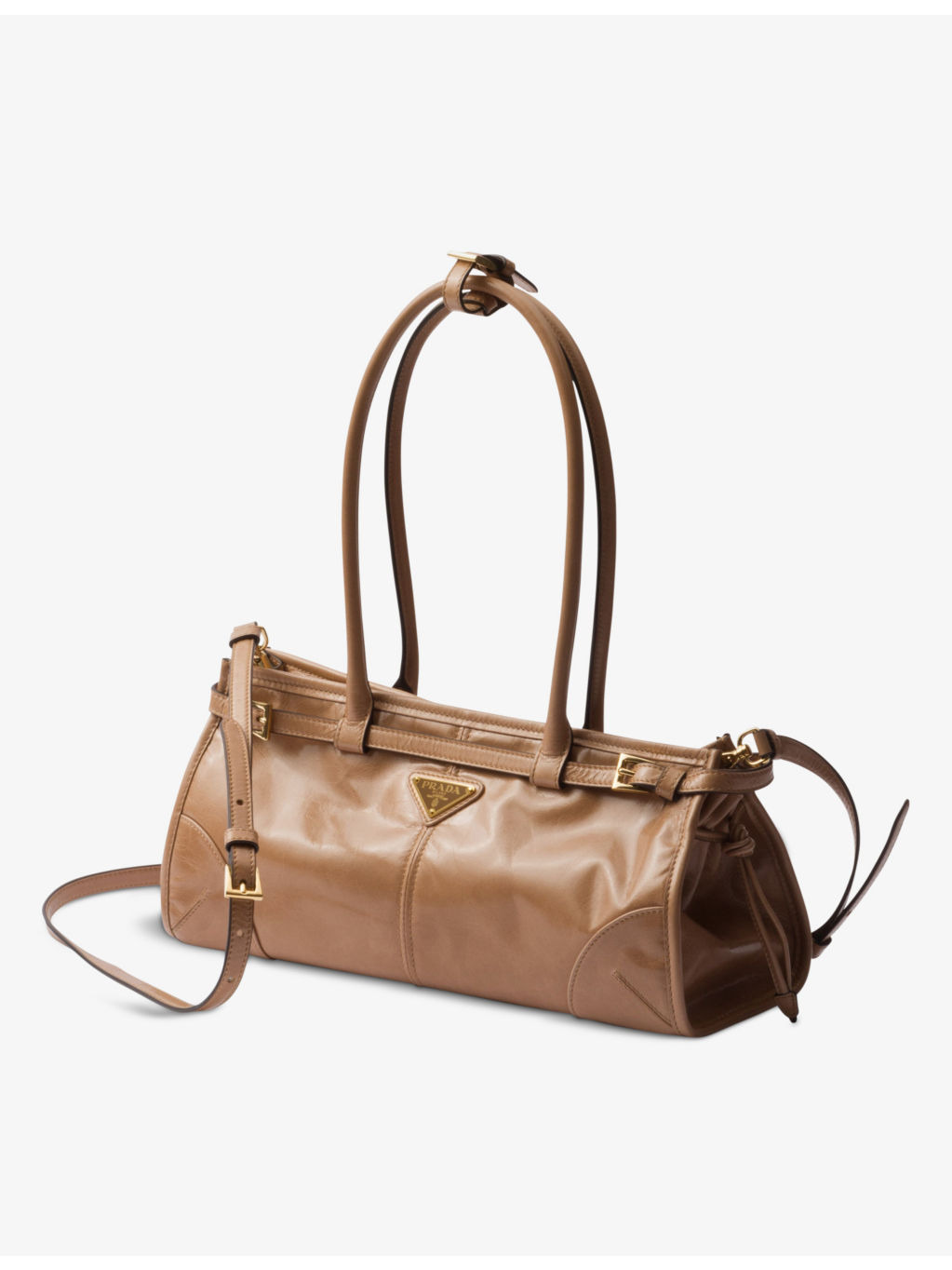 Brand-plaque medium leather shoulder bag - 7
