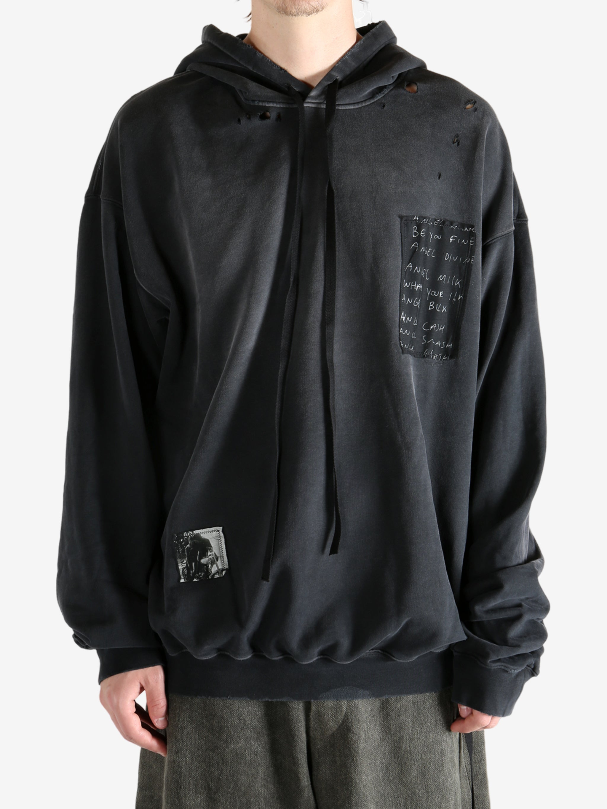 ANN DEMEULEMEESTER - Men Ollie High Comfort Hoody With Patches - 1