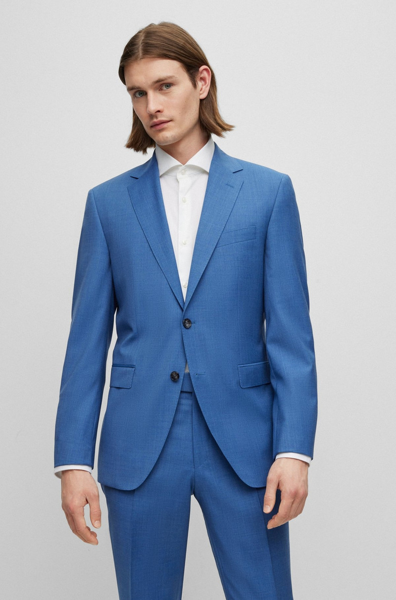 REGULAR-FIT SUIT IN VIRGIN WOOL WITH FULL LINING 3