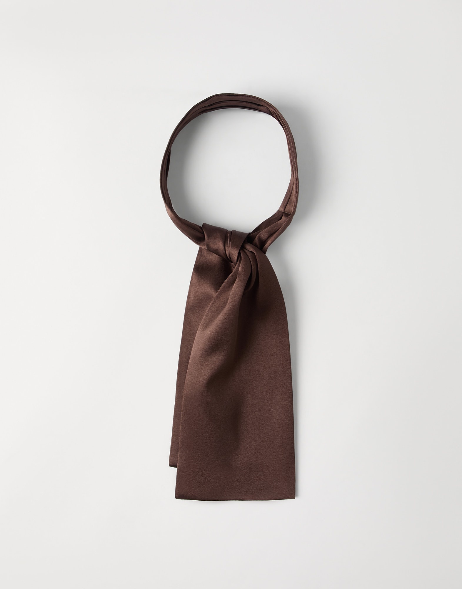 Stretch silk satin jabot - 1