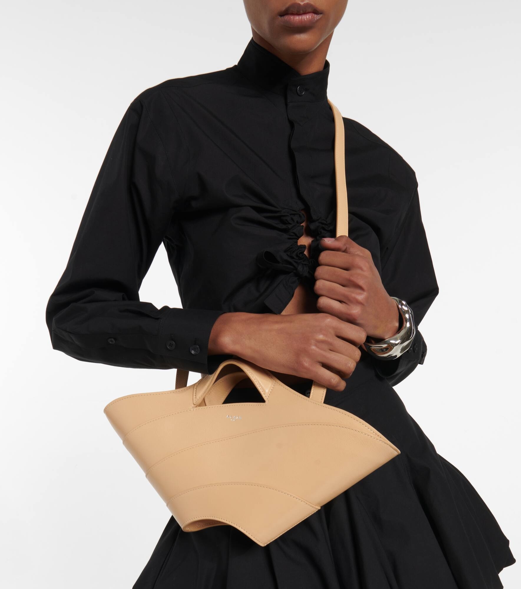 Khaima Small leather tote bag - 6
