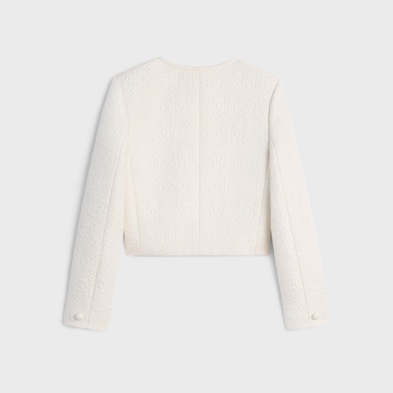CELINE verneuil boutis jacket in wool and silk outlook