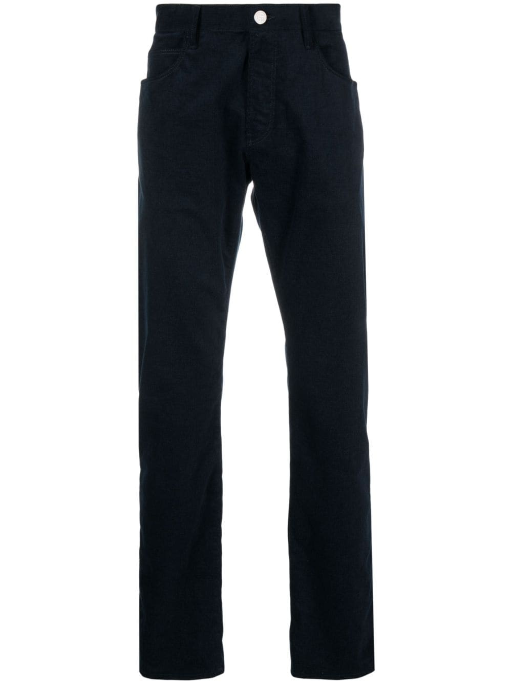 mid-rise cotton straight jeans - 1