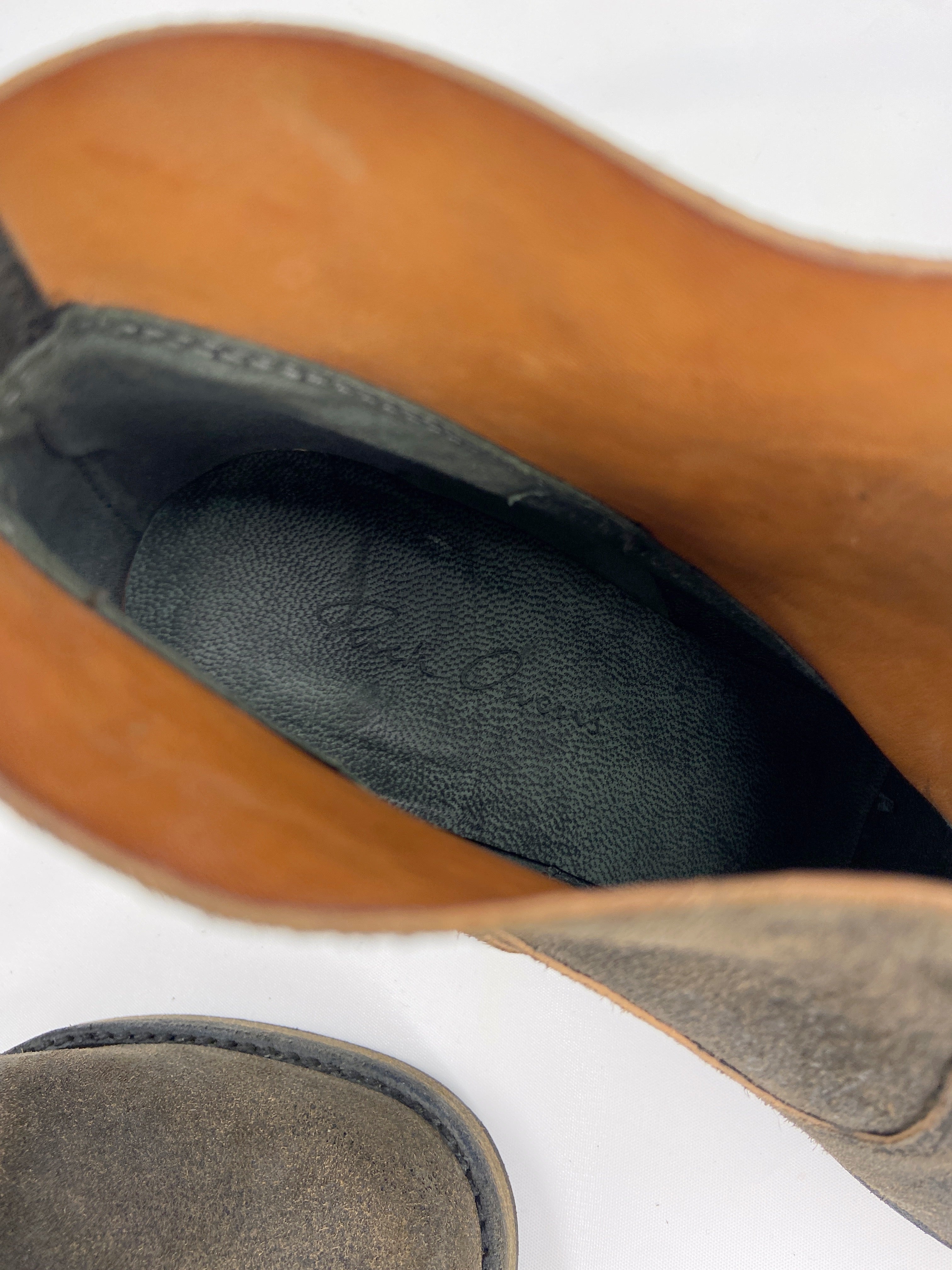 Rick Owens Spring 2006 TUNGSTEN Blistered Leather Heels Boots 38 - 9