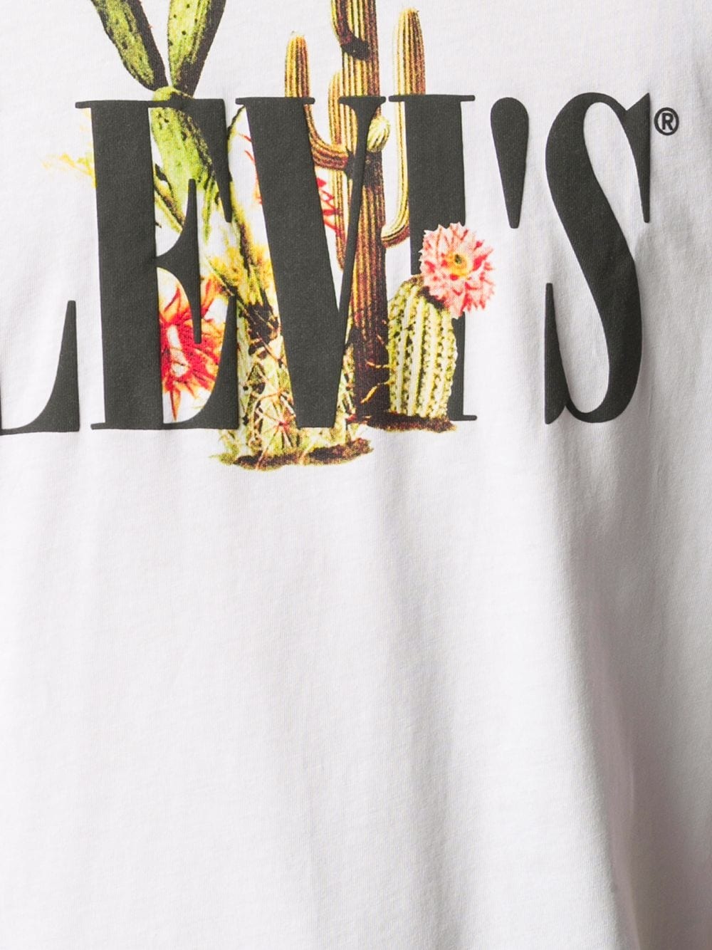 logo cactus print T-shirt - 5