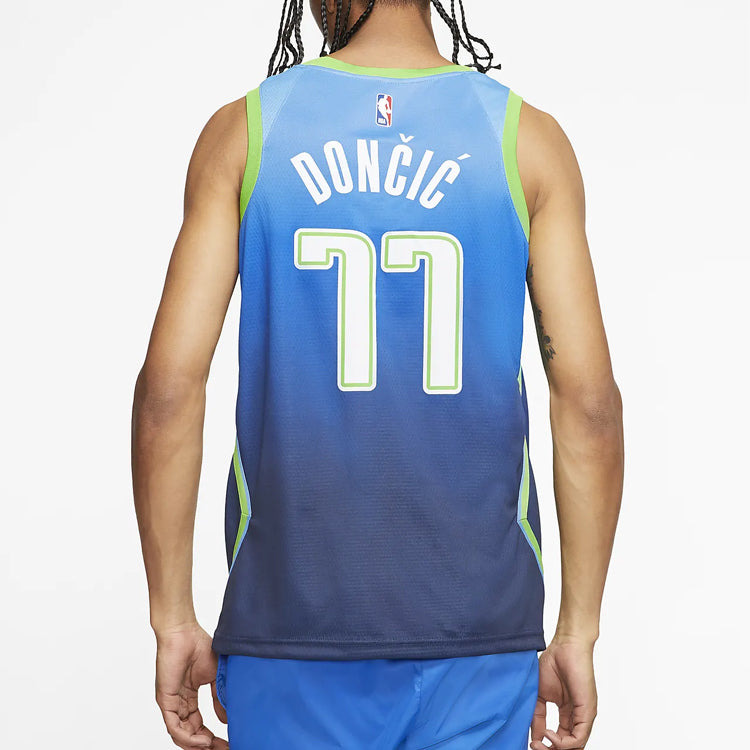 Men's Nike NBA City Limited SW Fan Edition 19-20 Season Dallas Mavericks 77 Doncic Basketball Jersey - 4