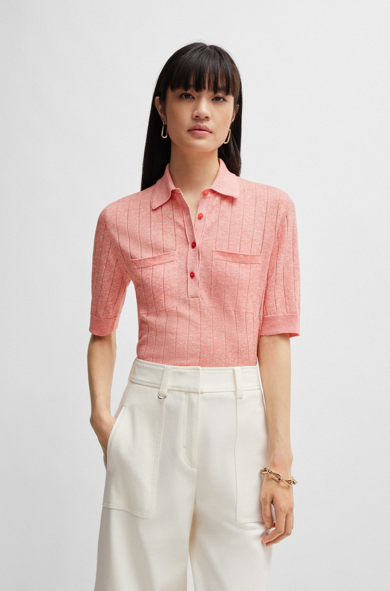 KNIT POLO IN LINEN-BLEND 2