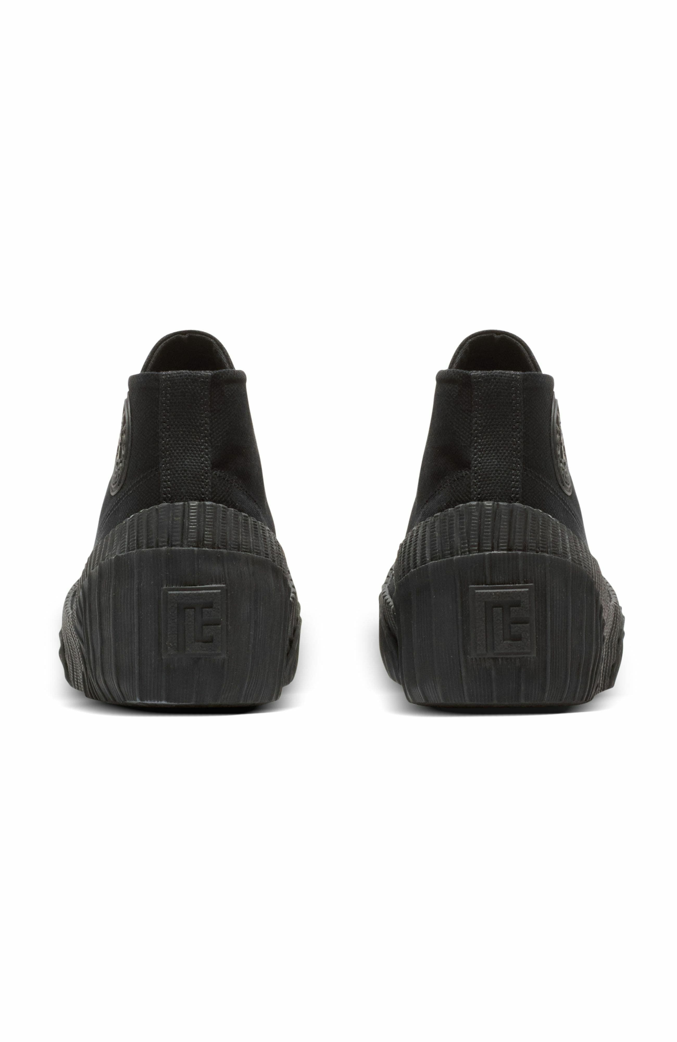 Balmain Riff Low canvas sneakers in Black at Nordstrom - 3