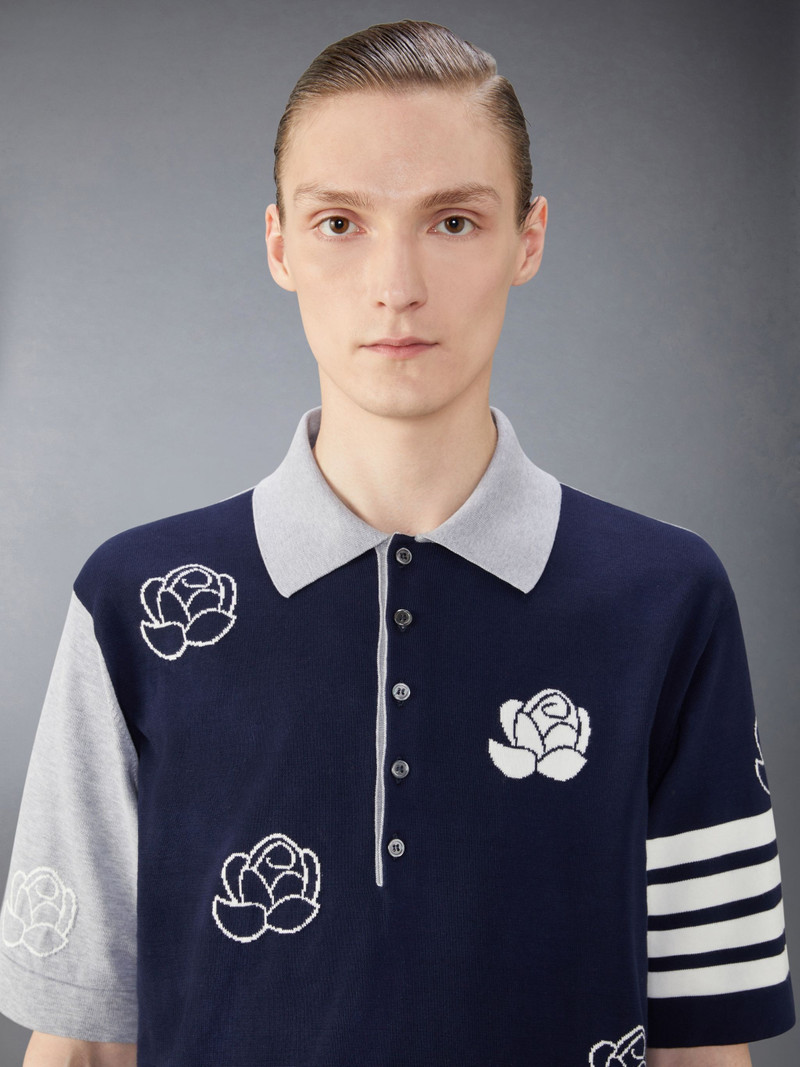 Funmix Cotton 4-Bar Rose and Raven Polo 5