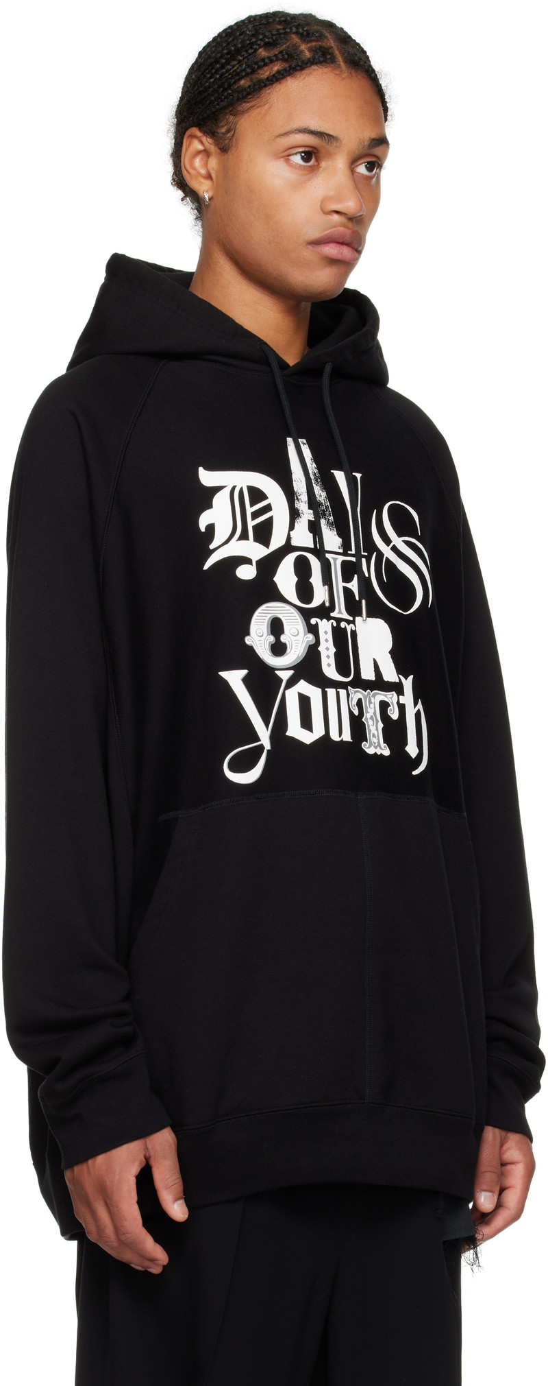 TAKAHIROMIYASHITA TheSoloist. Black Oversized Hoodie outlook