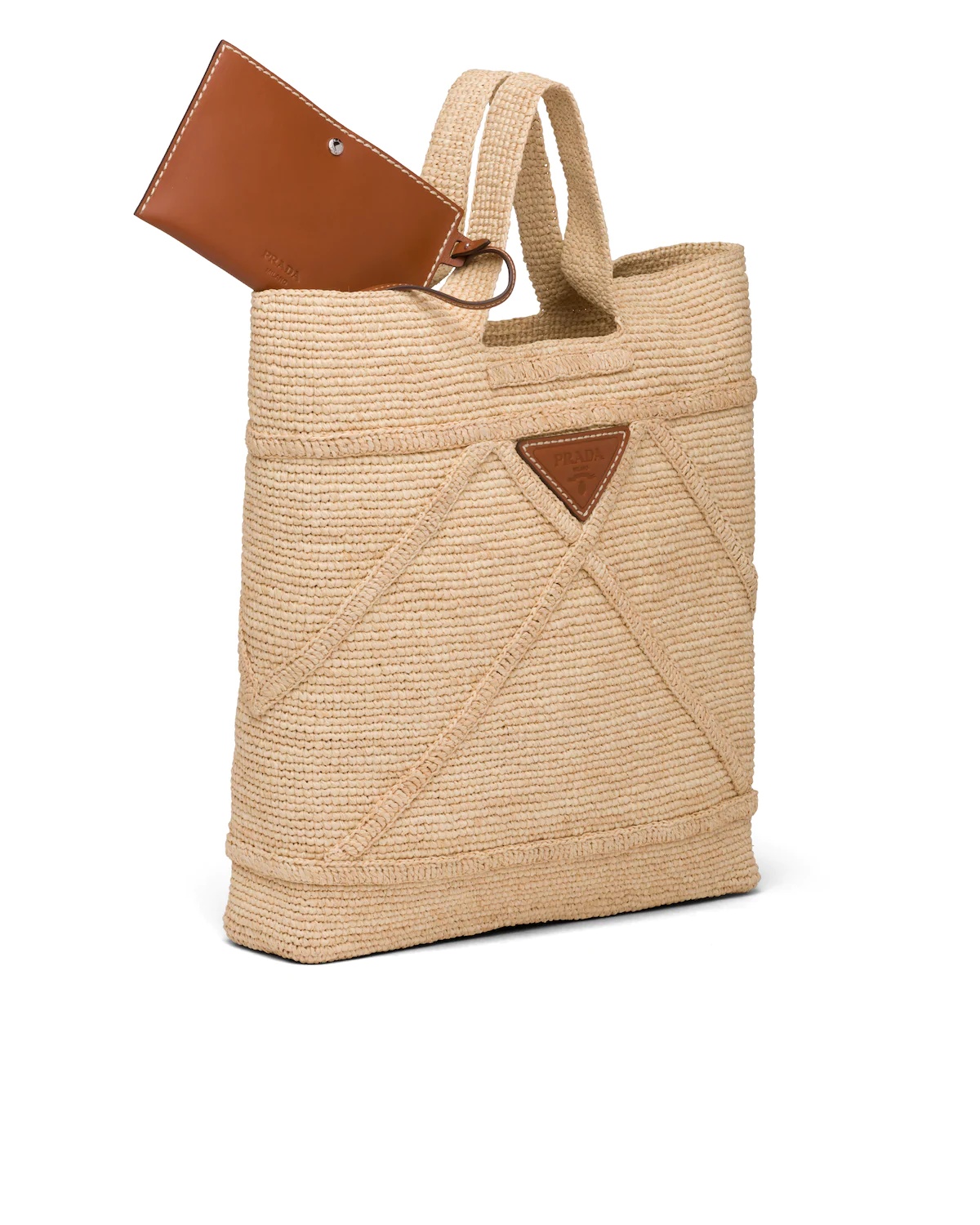 Raffia and Leather Tote - 6