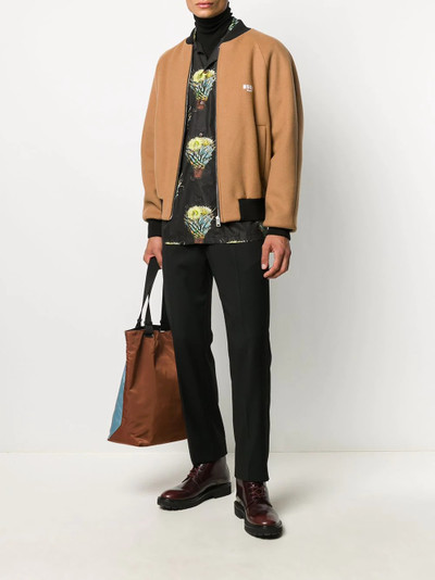 MSGM graphic print bomber jacket outlook