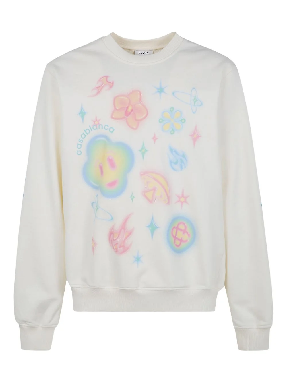 graphic-print crew-neck sweatshirt - 1
