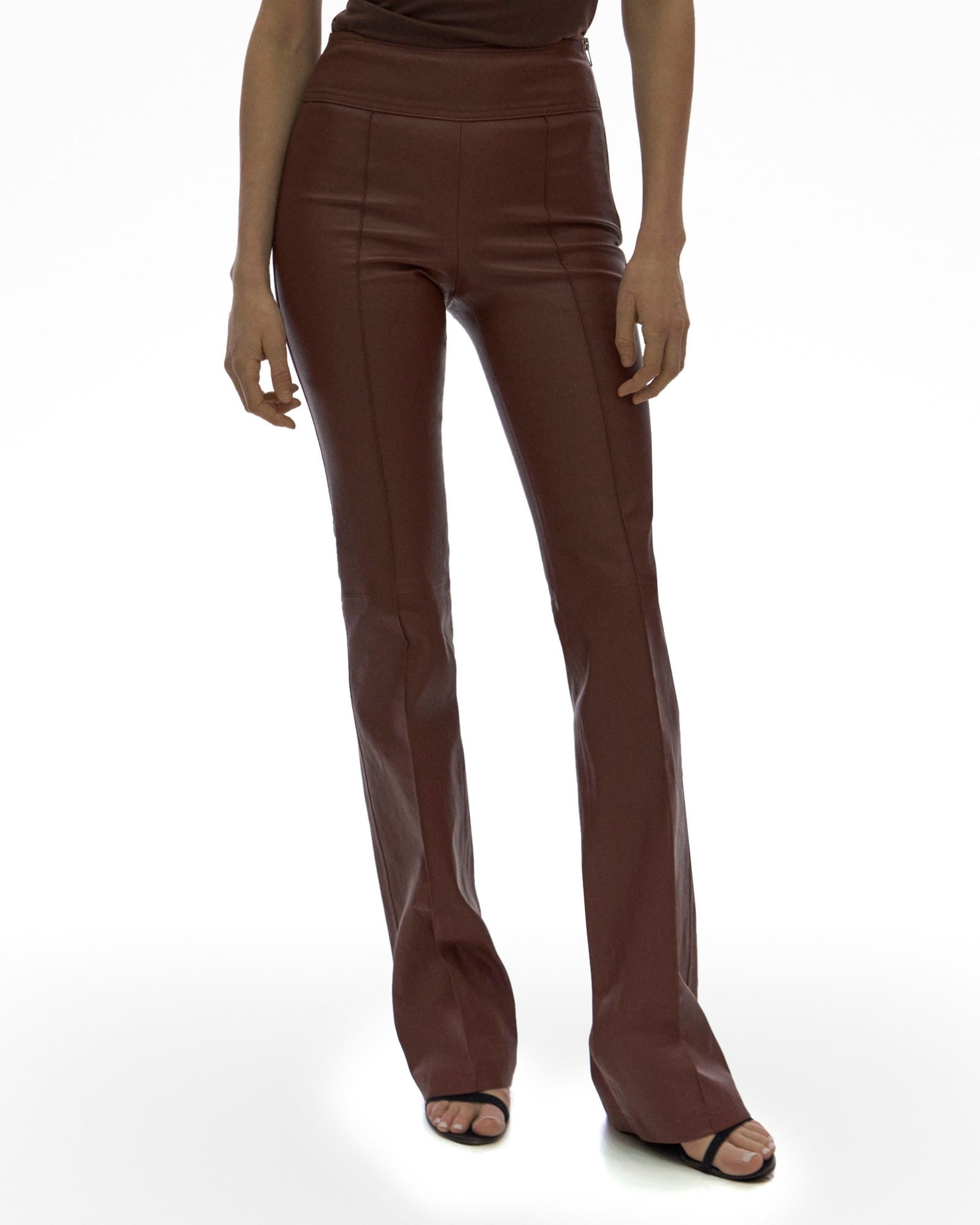 LEATHER BOOTCUT PANT - 3