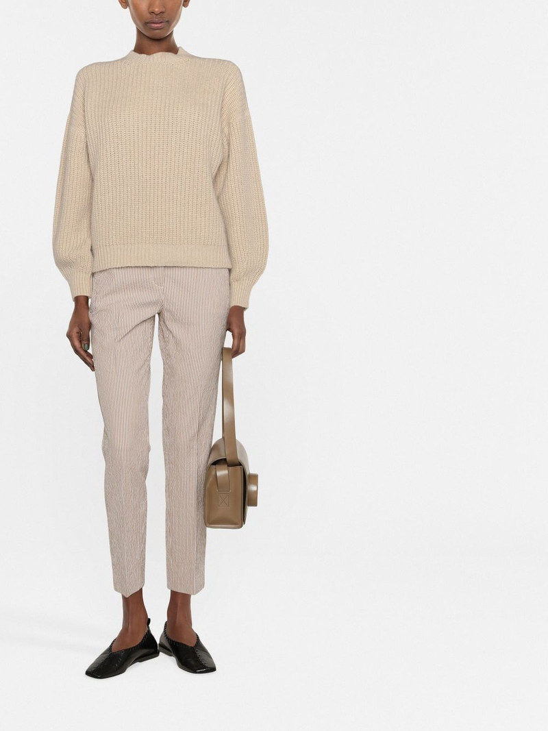 PESERICO crew-neck cable-knit jumper outlook