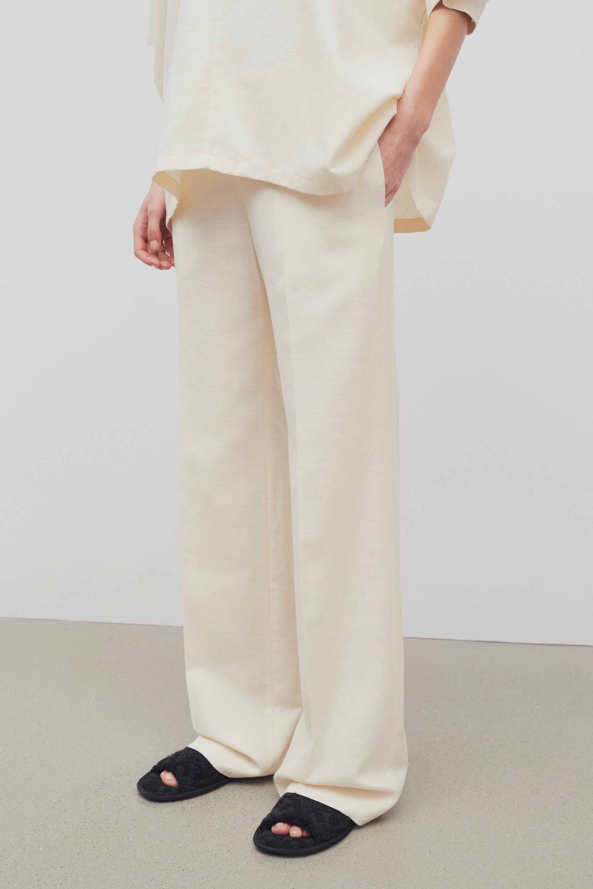 Foulard Pant in Wool, Silk and Linen - 6