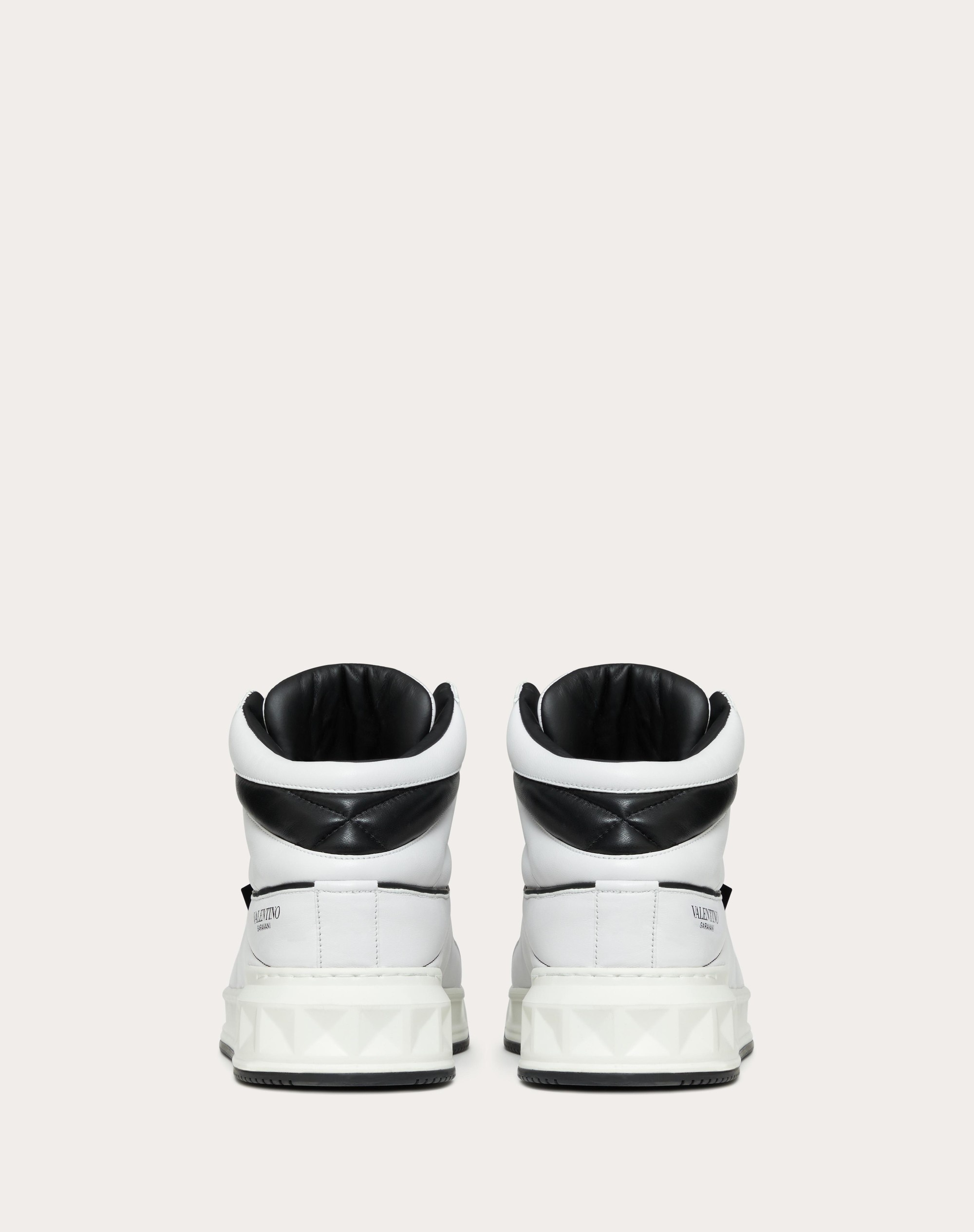 Valentino ONE STUD MID-TOP CALFSKIN SNEAKER | REVERSIBLE