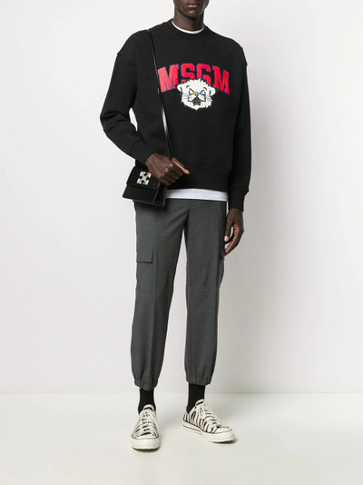 MSGM logo-print cotton sweatshirt outlook