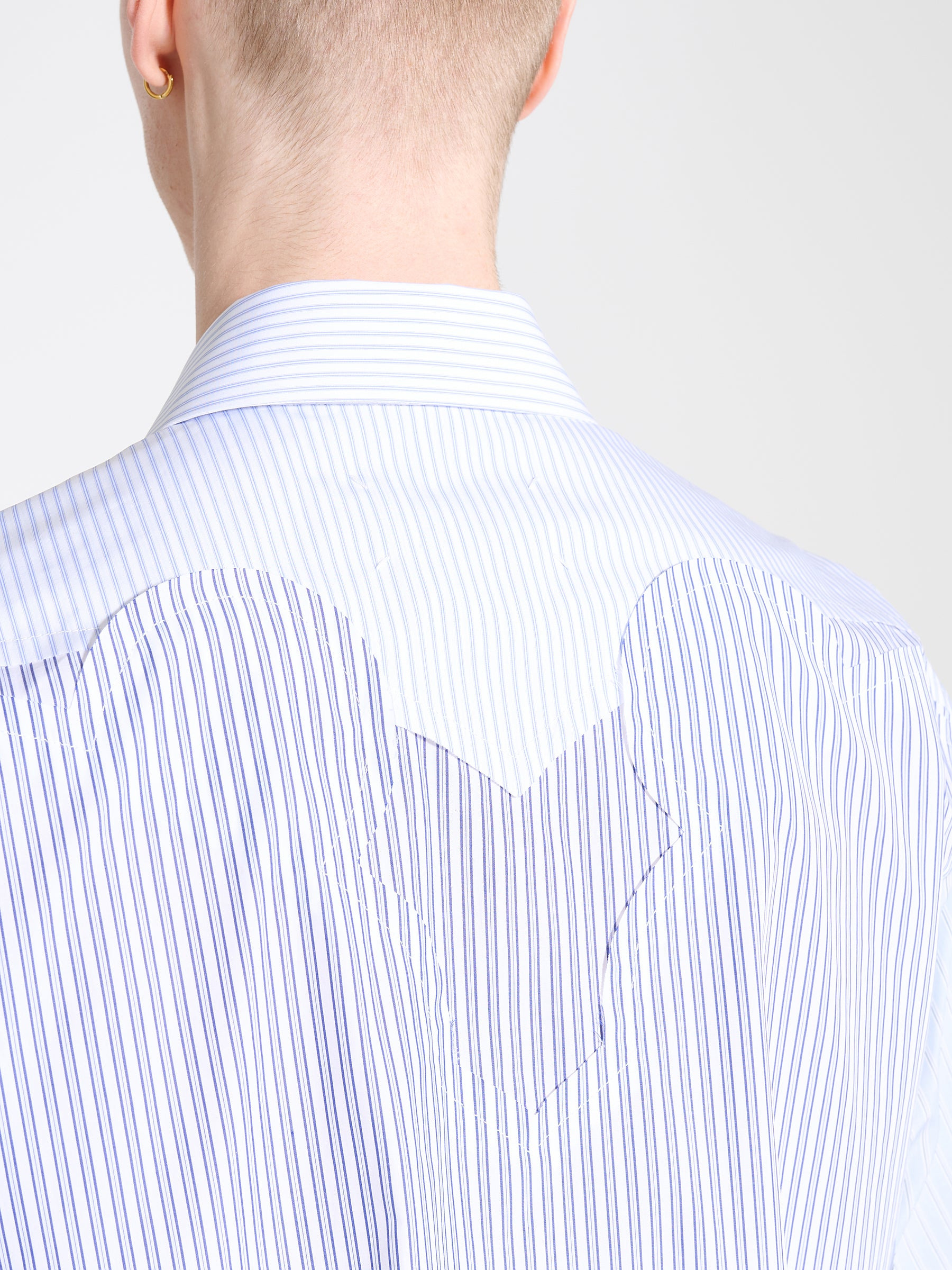 MAISON MARGIELA LONG SLEEVED SHIRT WHITE BLUE - 7