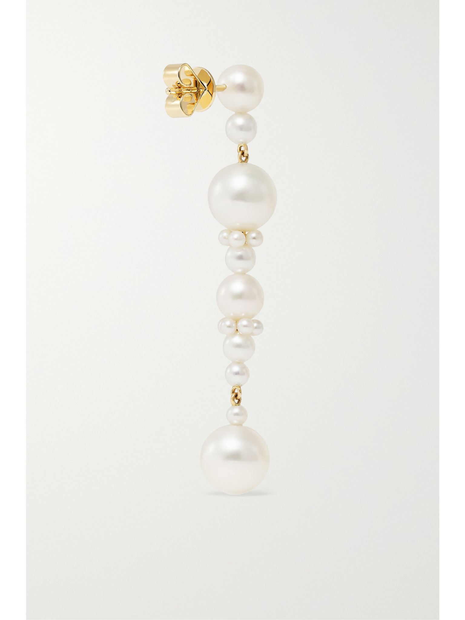 Escalier de Perle 14-karat gold pearl earrings White - 3