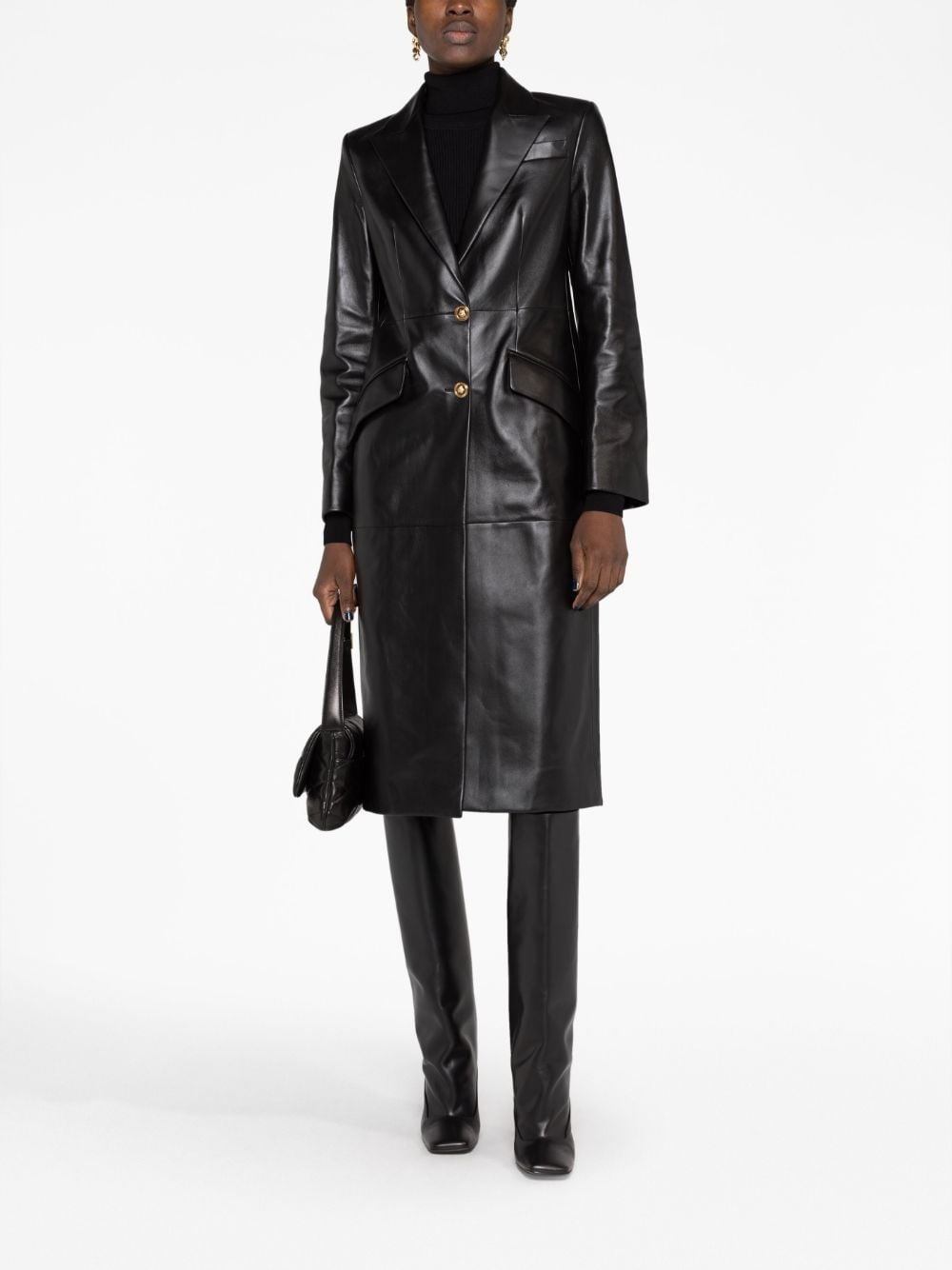 Medusa leather coat - 2