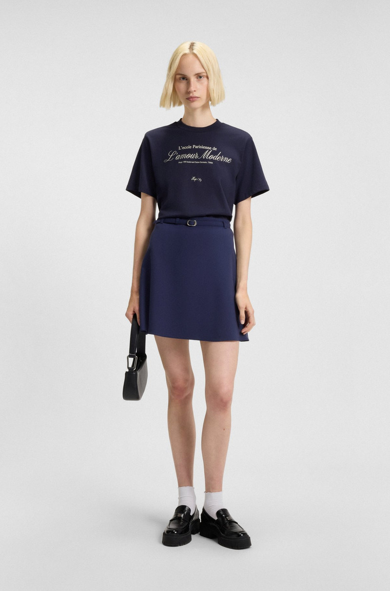 HUGO COTTON-JERSEY T-SHIRT WITH CASSETTE-TAPE GRAPHIC PRINT outlook