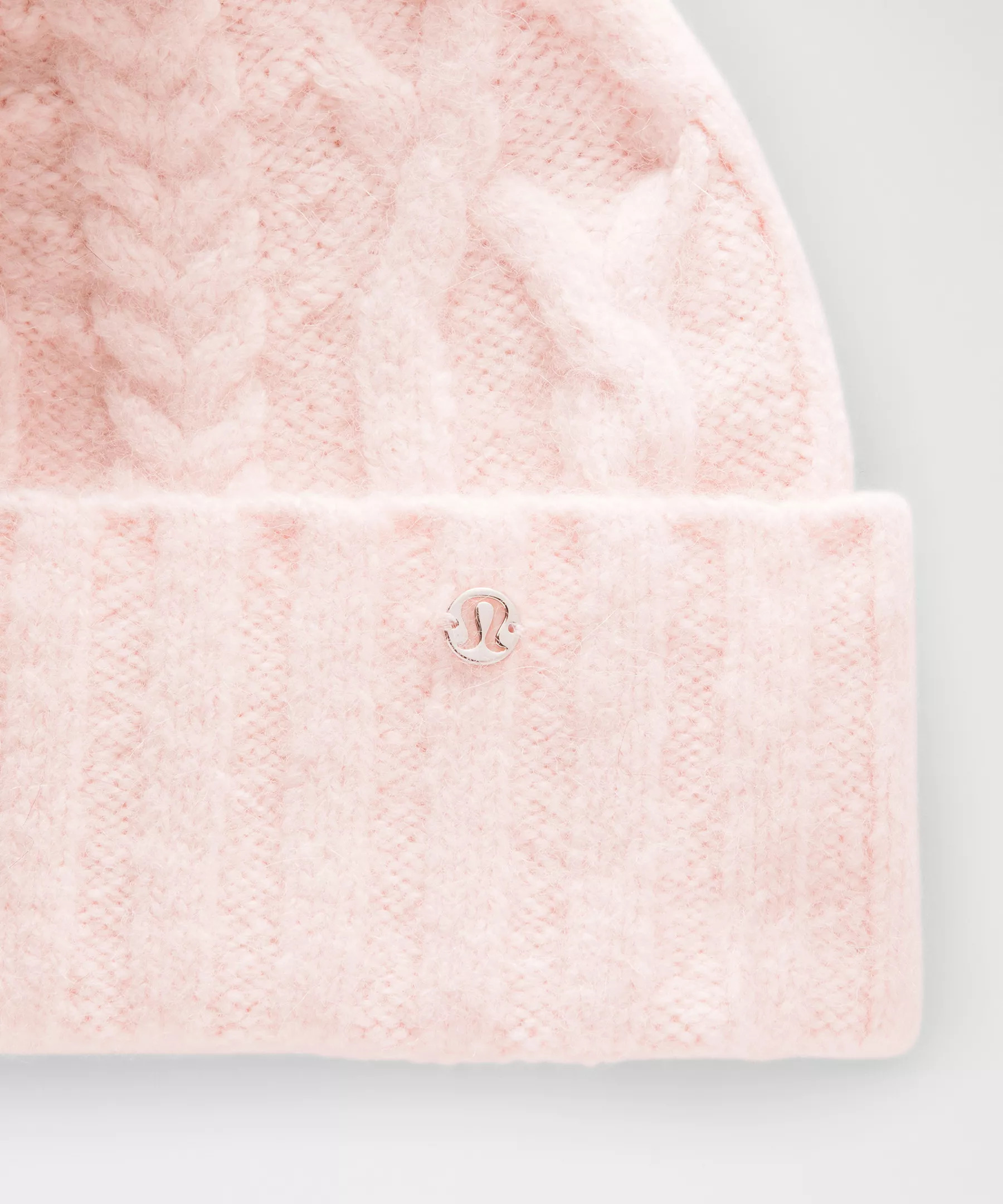 Women's Alpaca Wool-Blend Cable-Knit Pom Beanie - 4