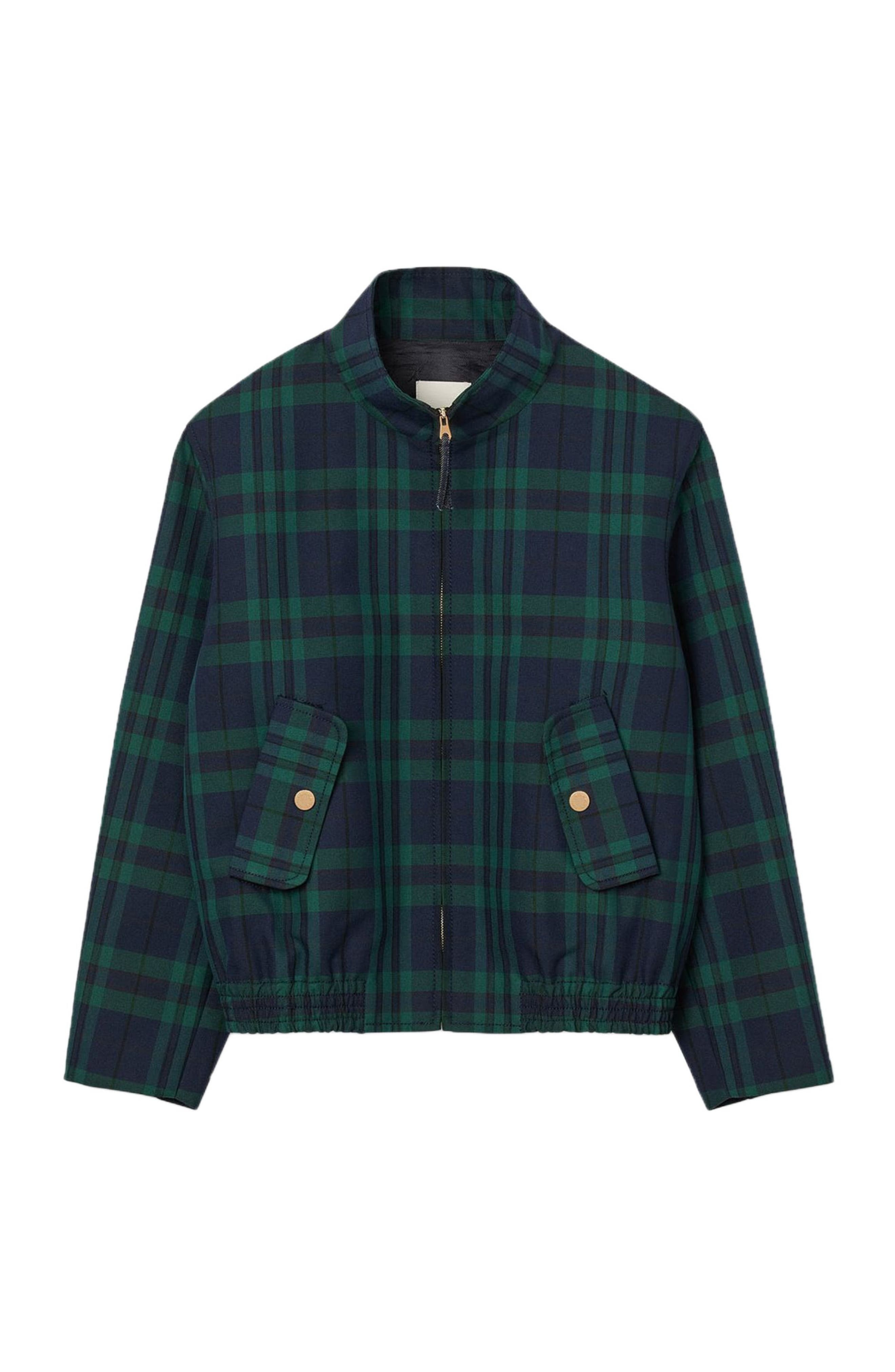 SANDRO Checked jacket in Green /Blue at Nordstrom - 5