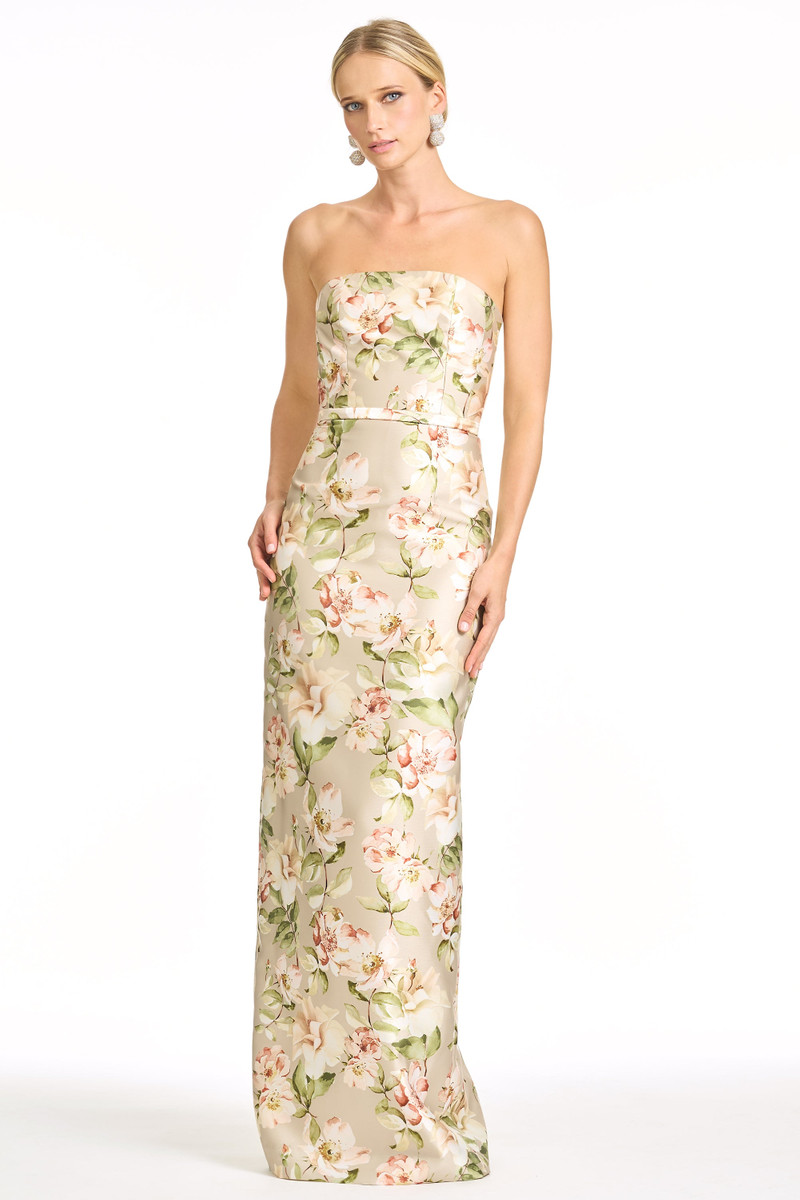 SACHIN & BABI SOPHIA GOWN - PEWTER CAMELLIA outlook