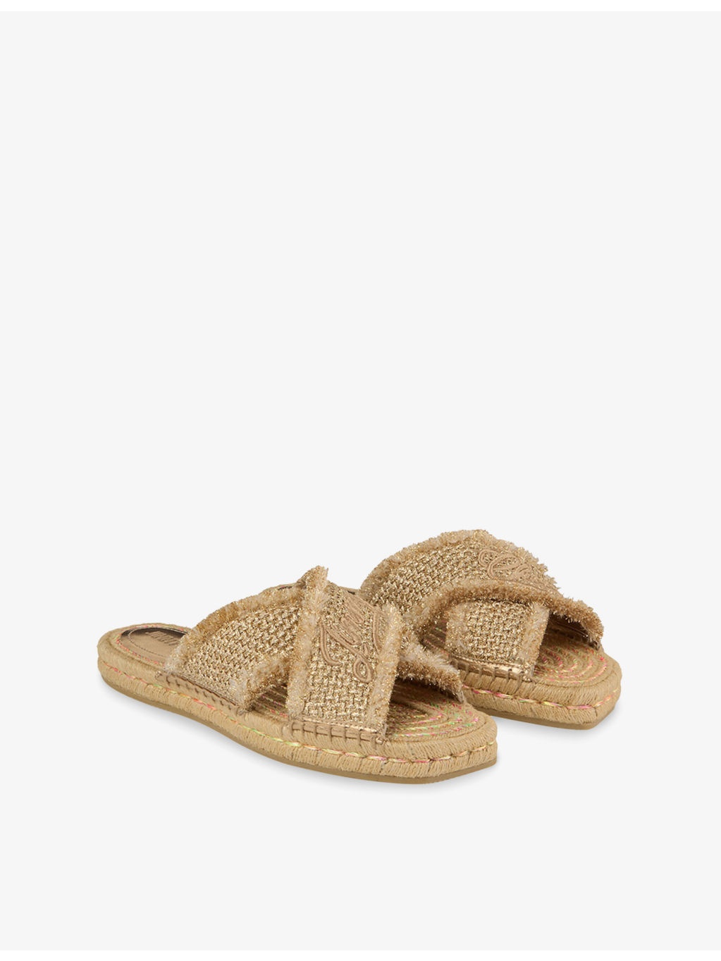Aciel Flat Woven Raffia Sandals - 3