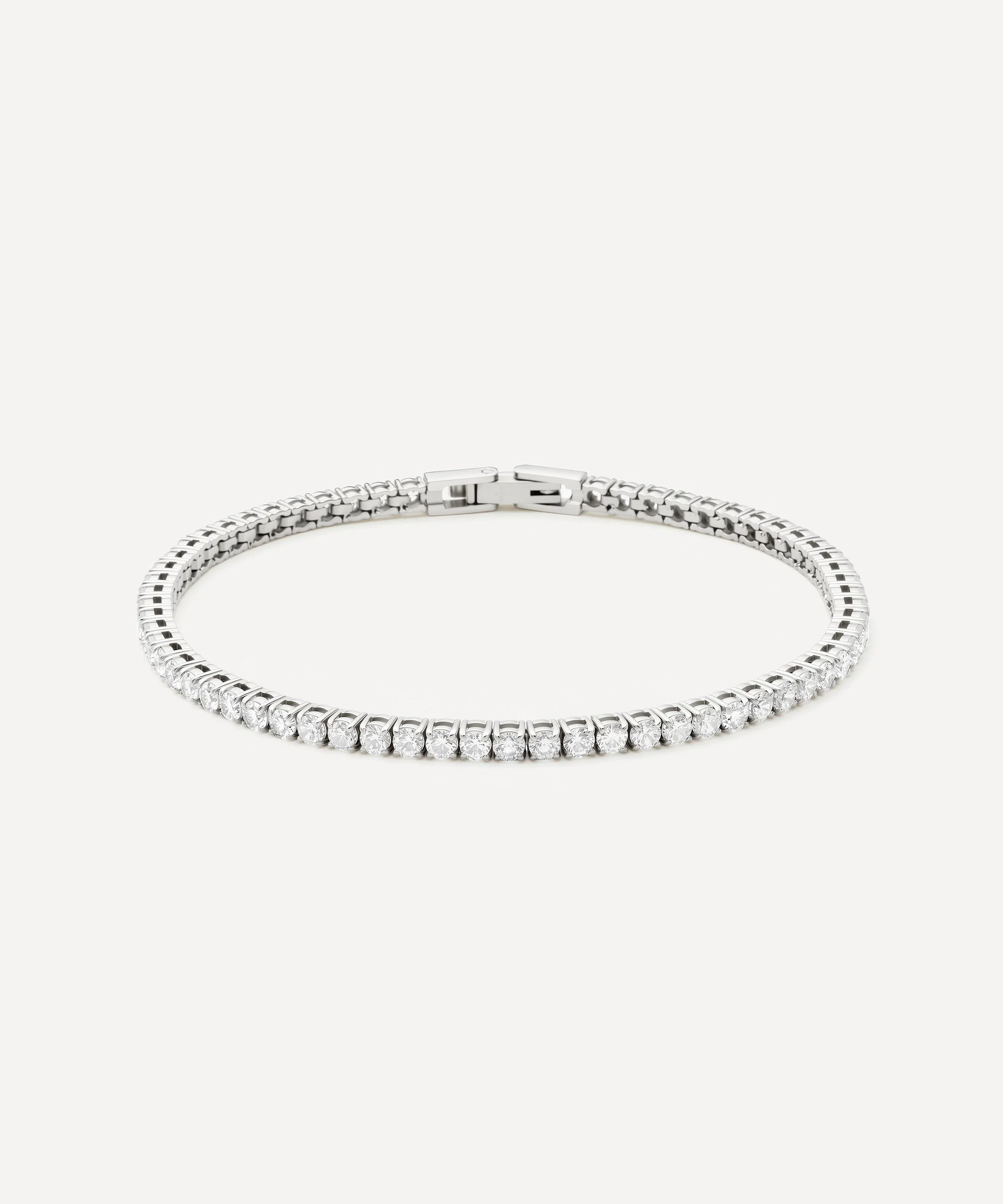 Platinum-Plated Tennis Everyday Bracelet - 1