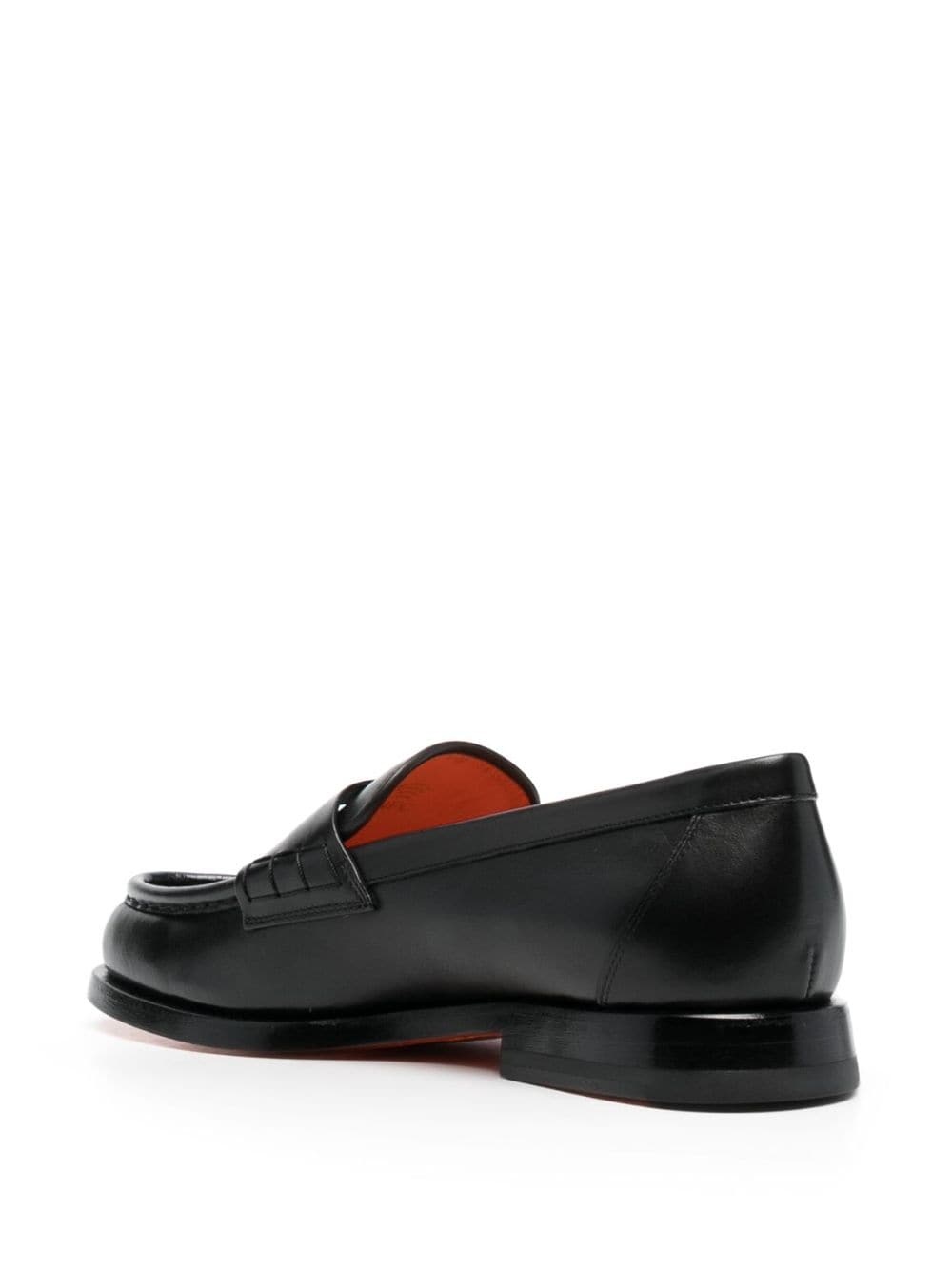 flat leather loafers - 3
