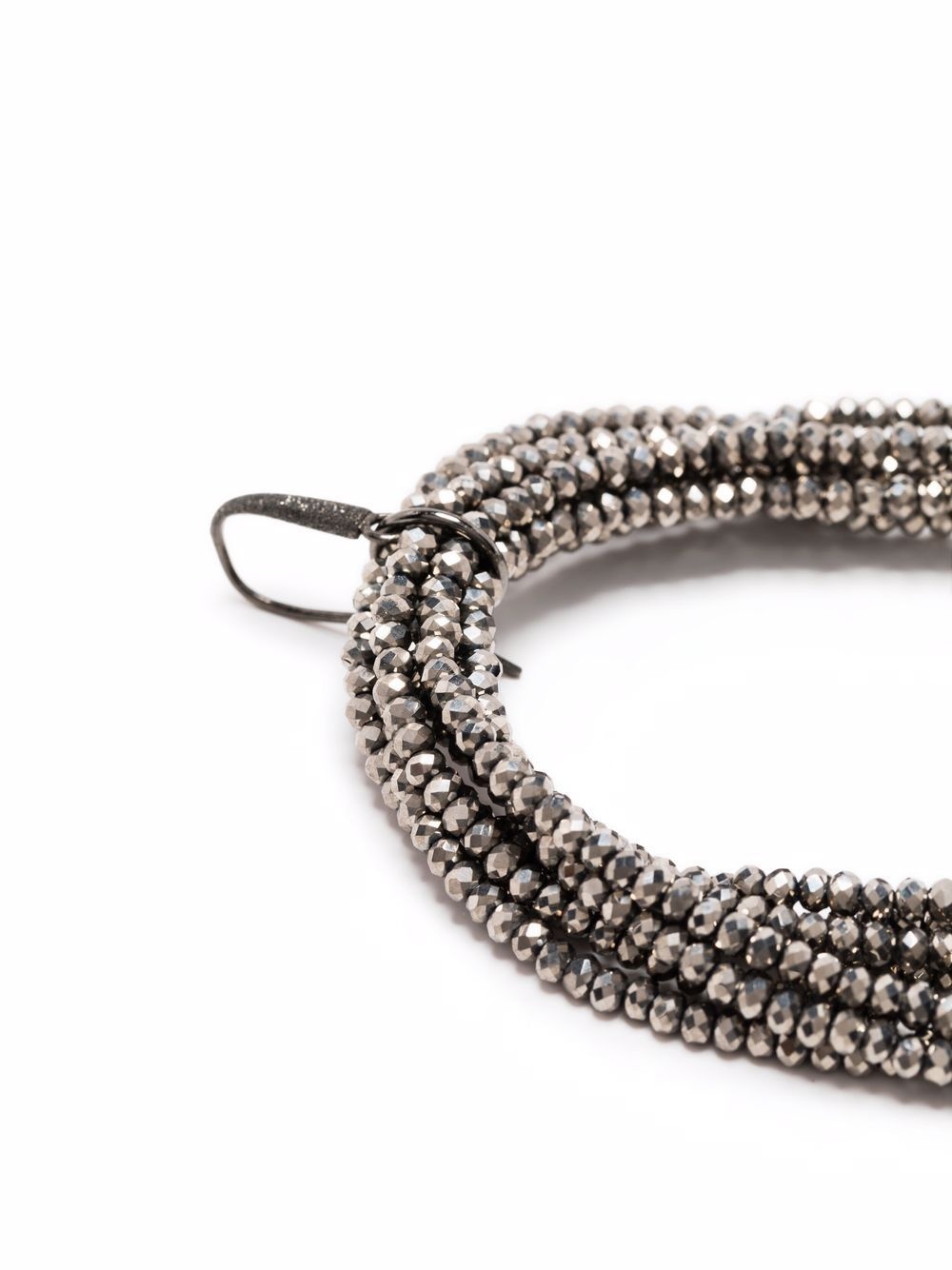 large spinel bead hoop earrings - 3
