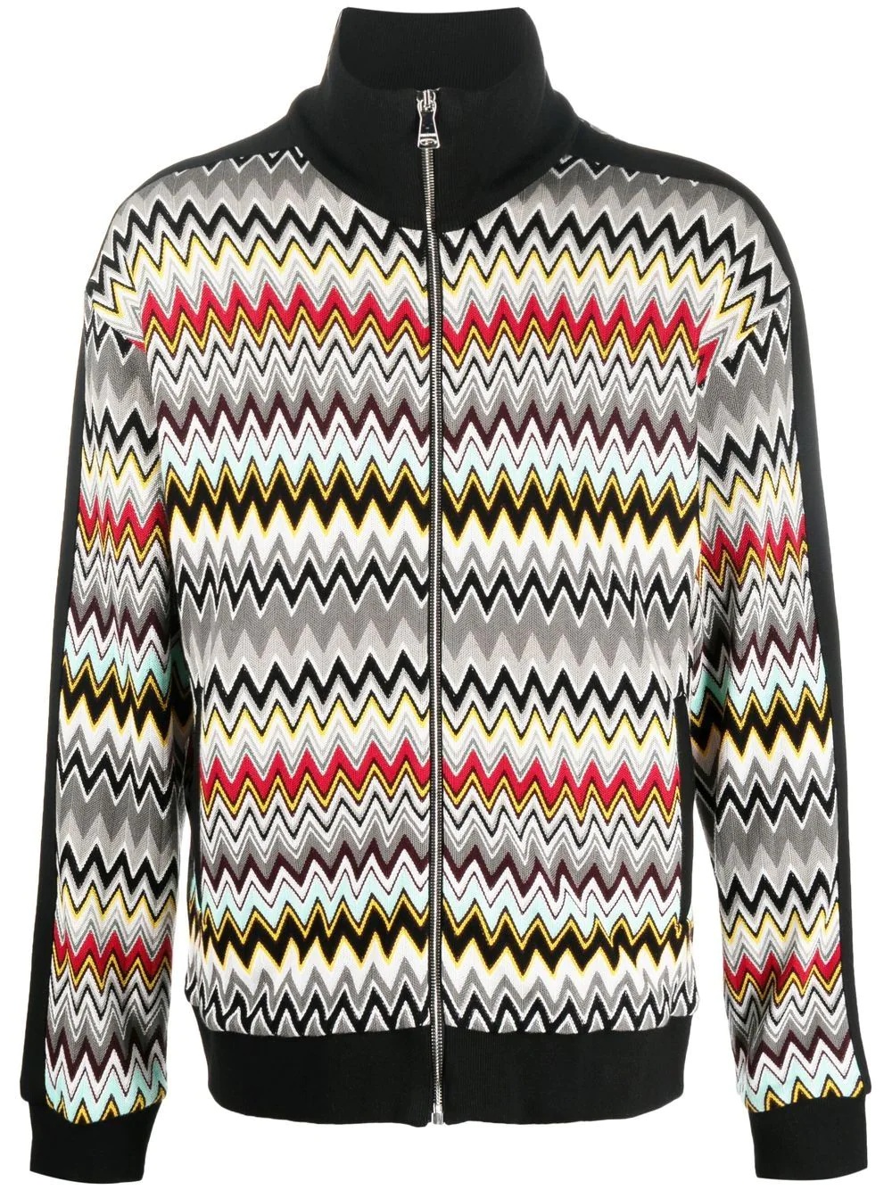 zigzag zip-up sweatshirt - 1