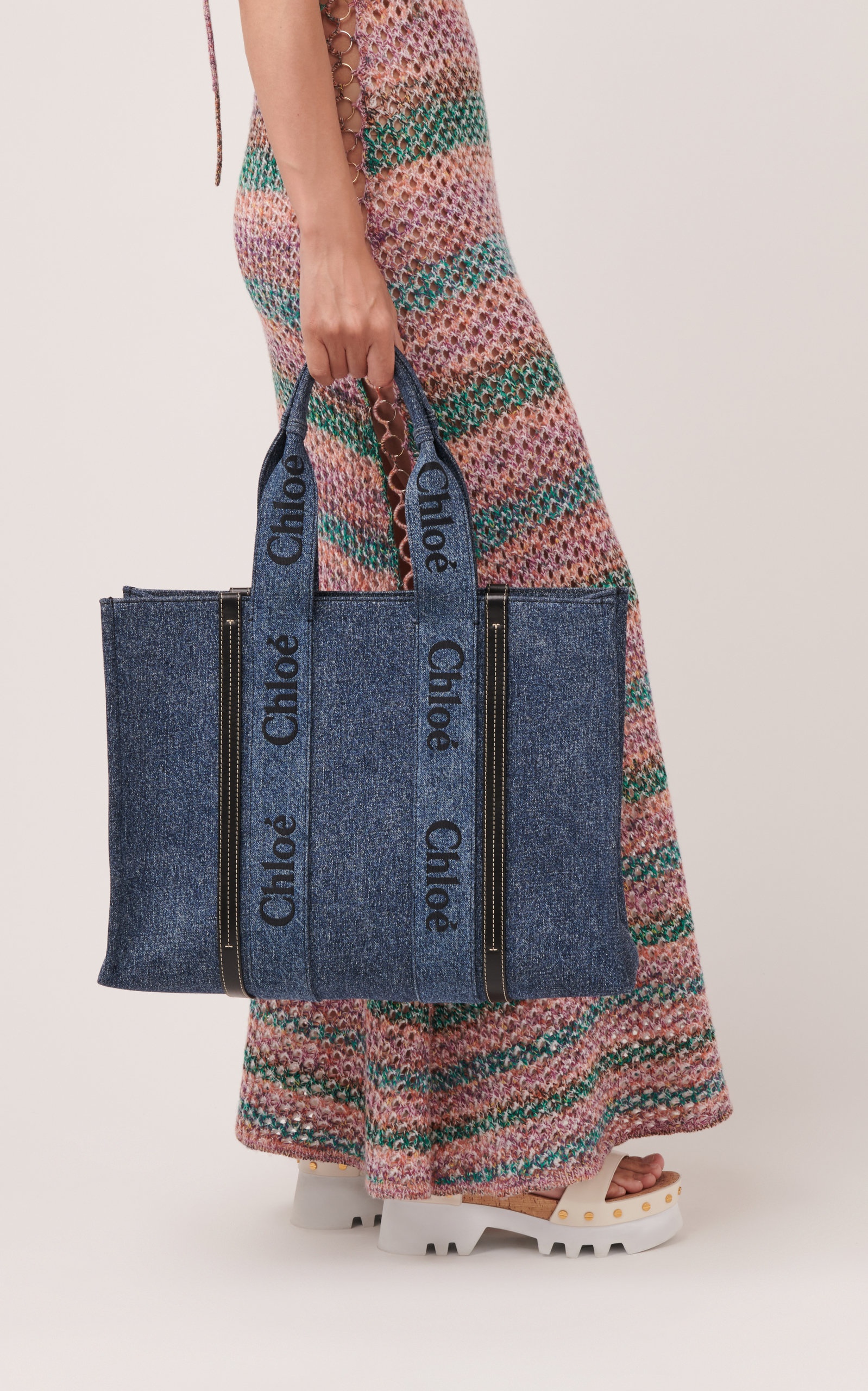 Woody Denim Tote Bag dark wash - 3