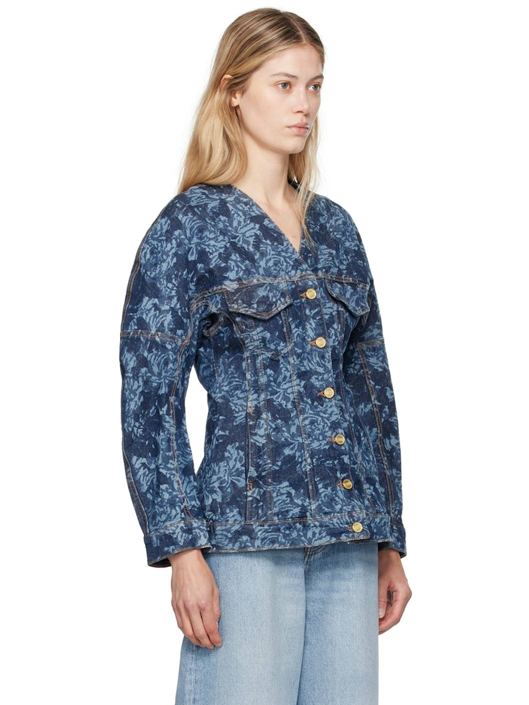 Navy Lazer Denim Jacket - 2