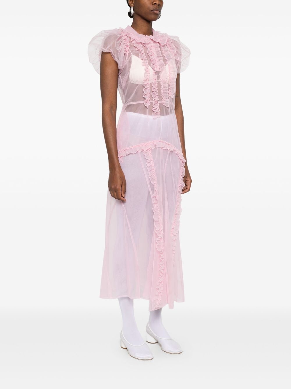 ruffled multi-seam maxi dress - 3