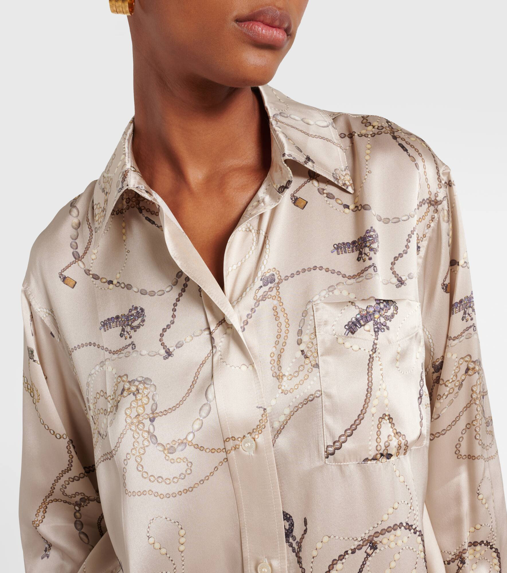 Printed silk shirt - 4