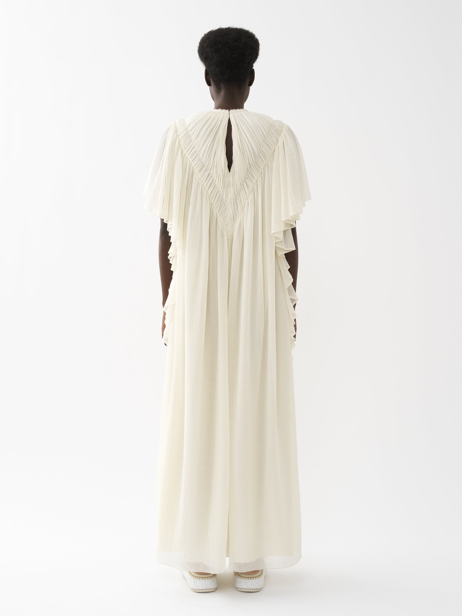 V-GATHERED MAXI DRESS - 3