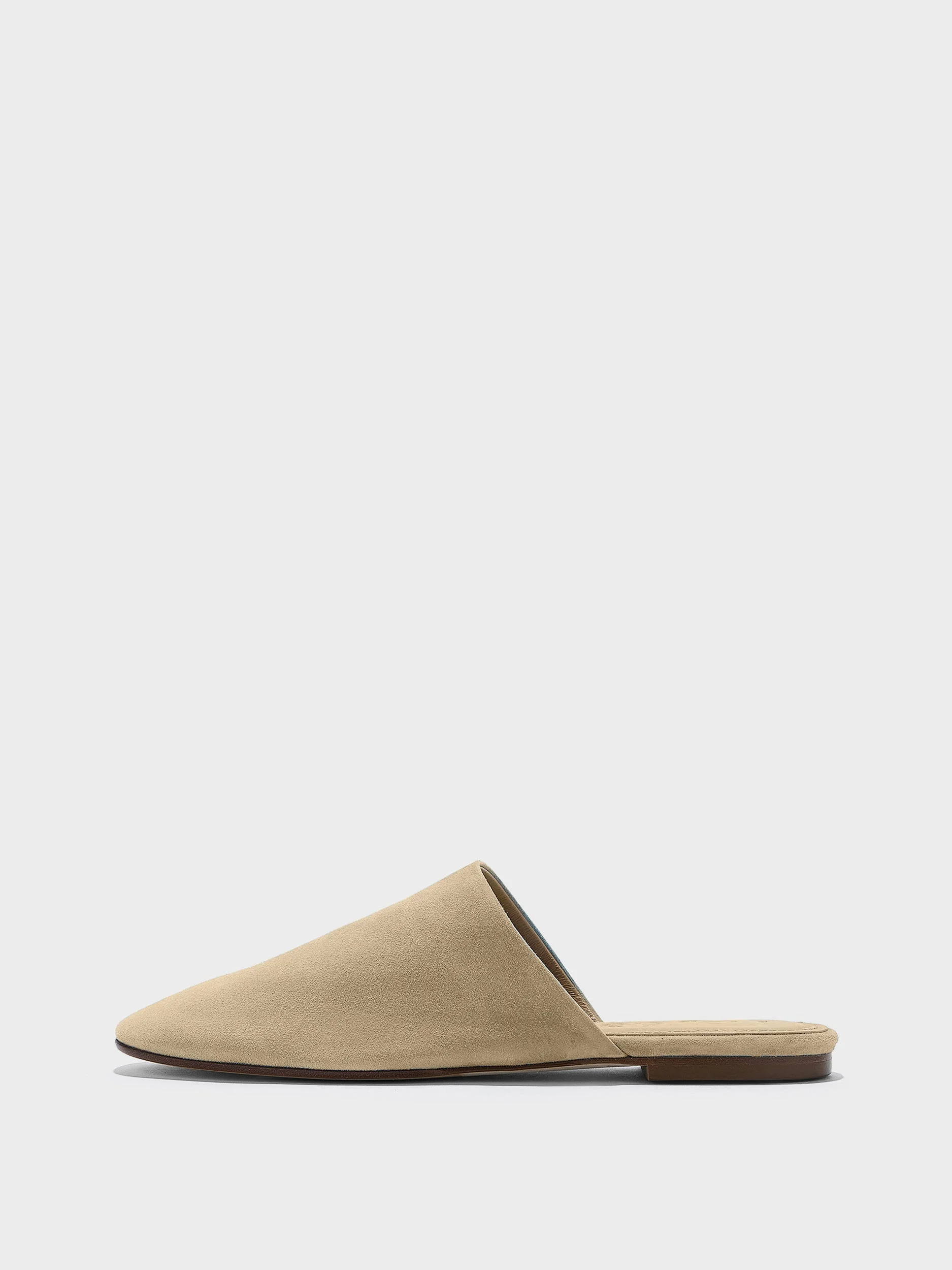 Rega Suede Round-Toe Mules - 1