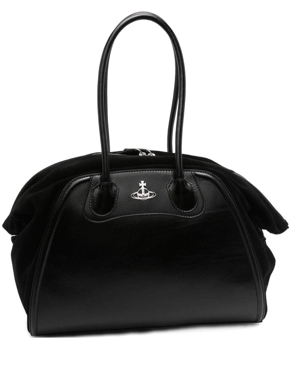 medium Shirley curved top-handle tote bag - 1