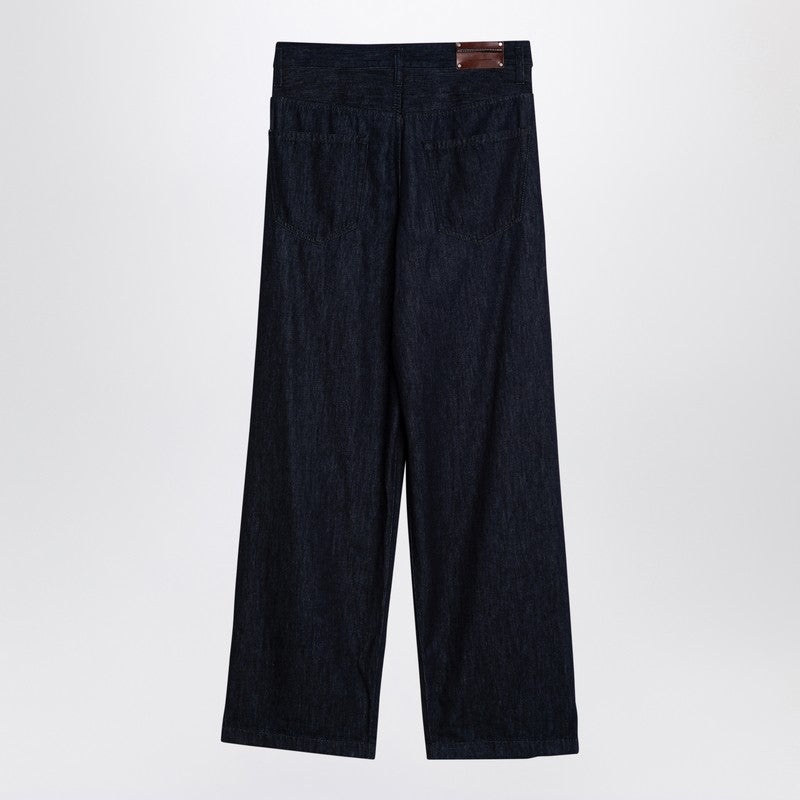 Dries Van Noten Wide Denim Jeans With Pleats Men - 2