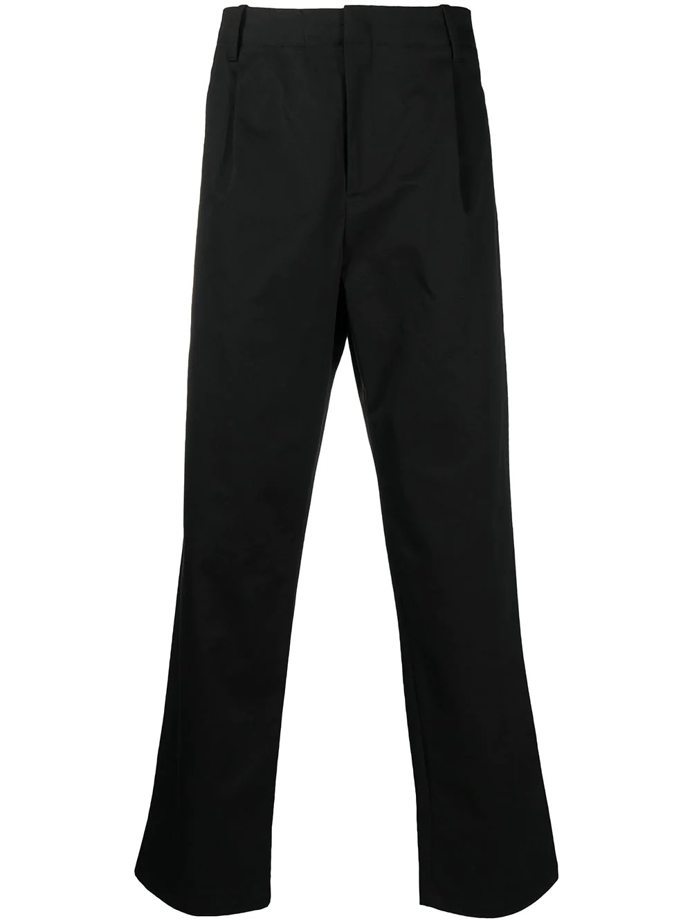 cropped straight-leg trousers - 1