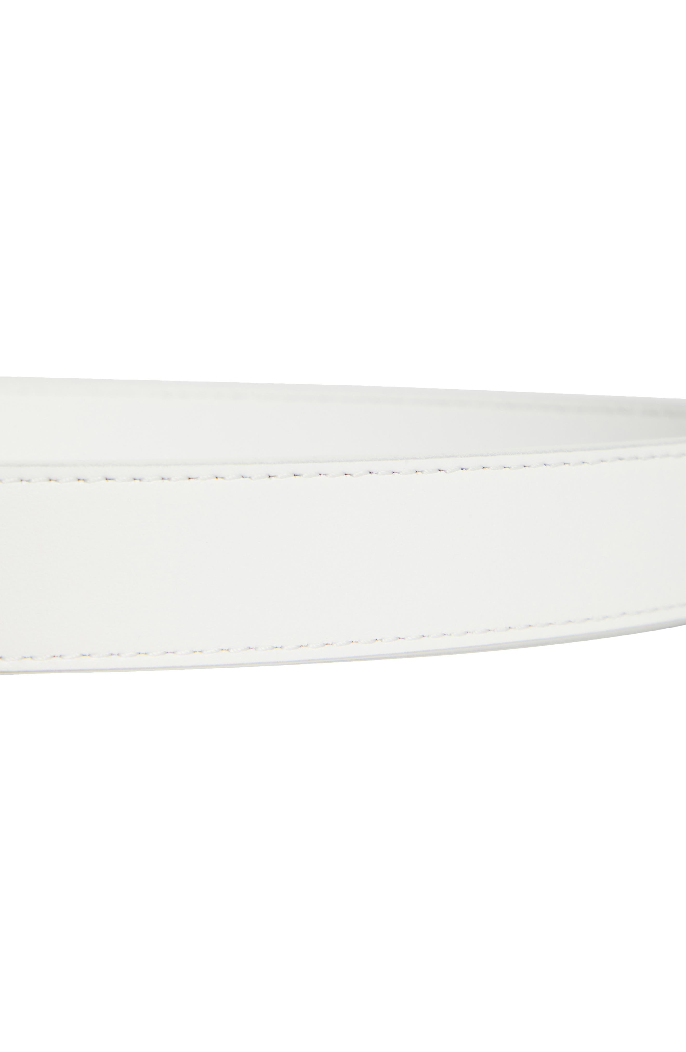 Christian Louboutin CL Monogram Buckle Leather Belt in W240 Bianco/Bianco at Nordstrom - 2
